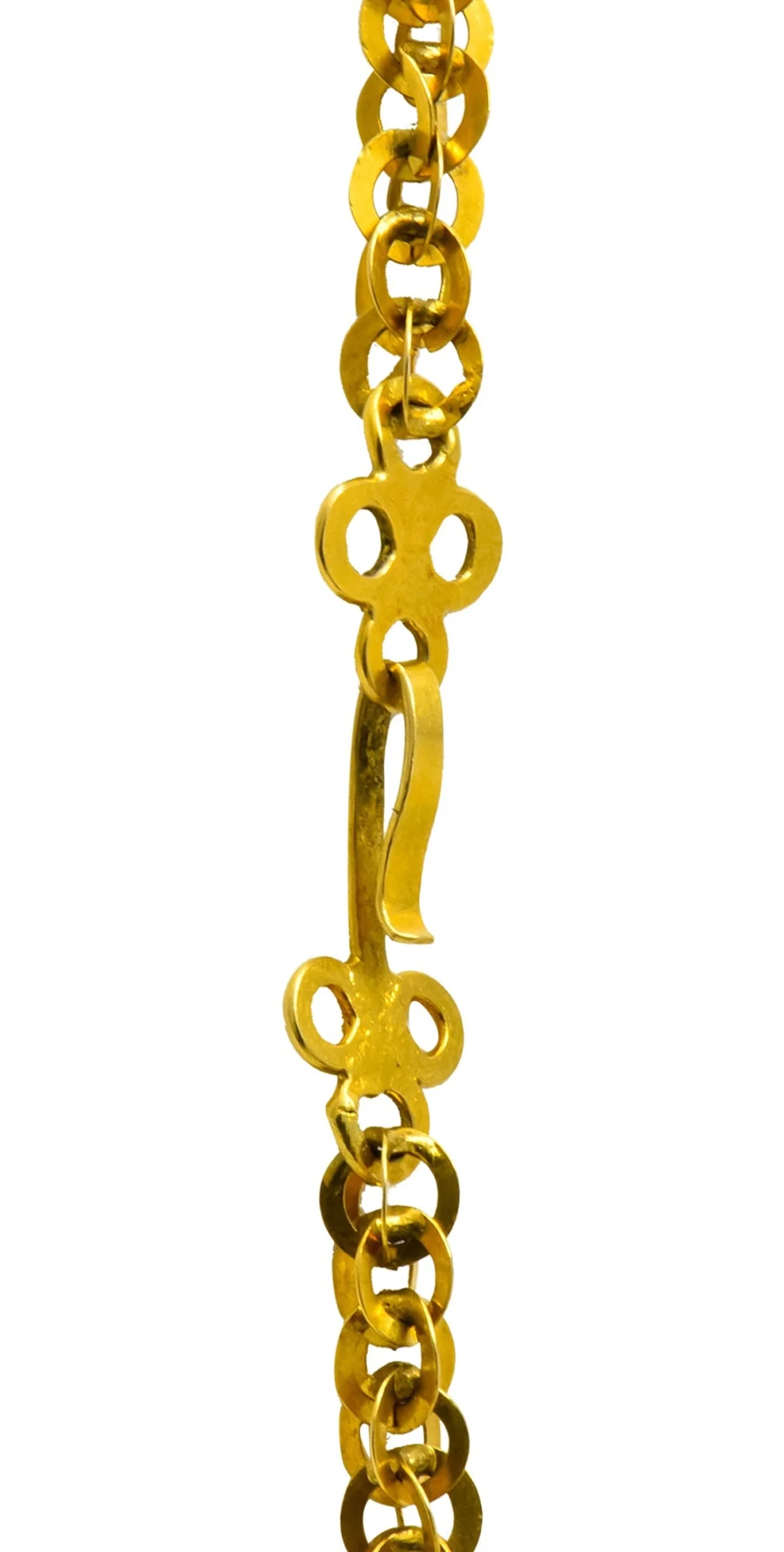 Continental Victorian 19 Karat Yellow Gold Spherical Long Chain - Image 7