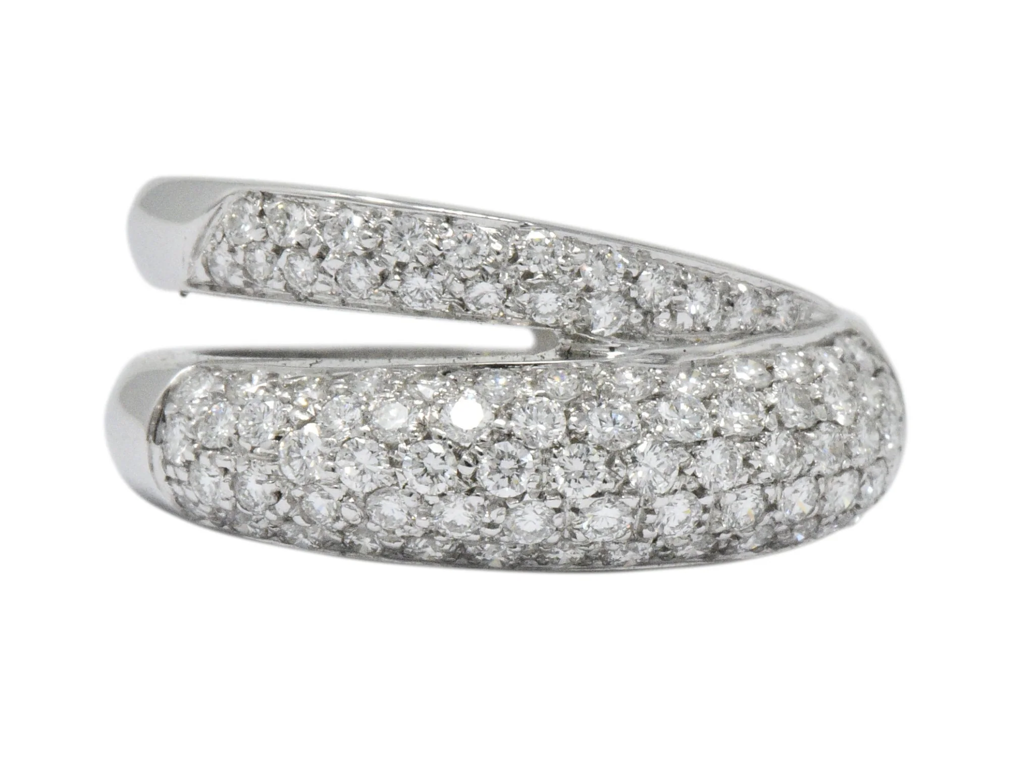 Damiani Contemporary 1.20 CTW Diamond 18 Karat White Gold Alternative Ring With Box - Image 3