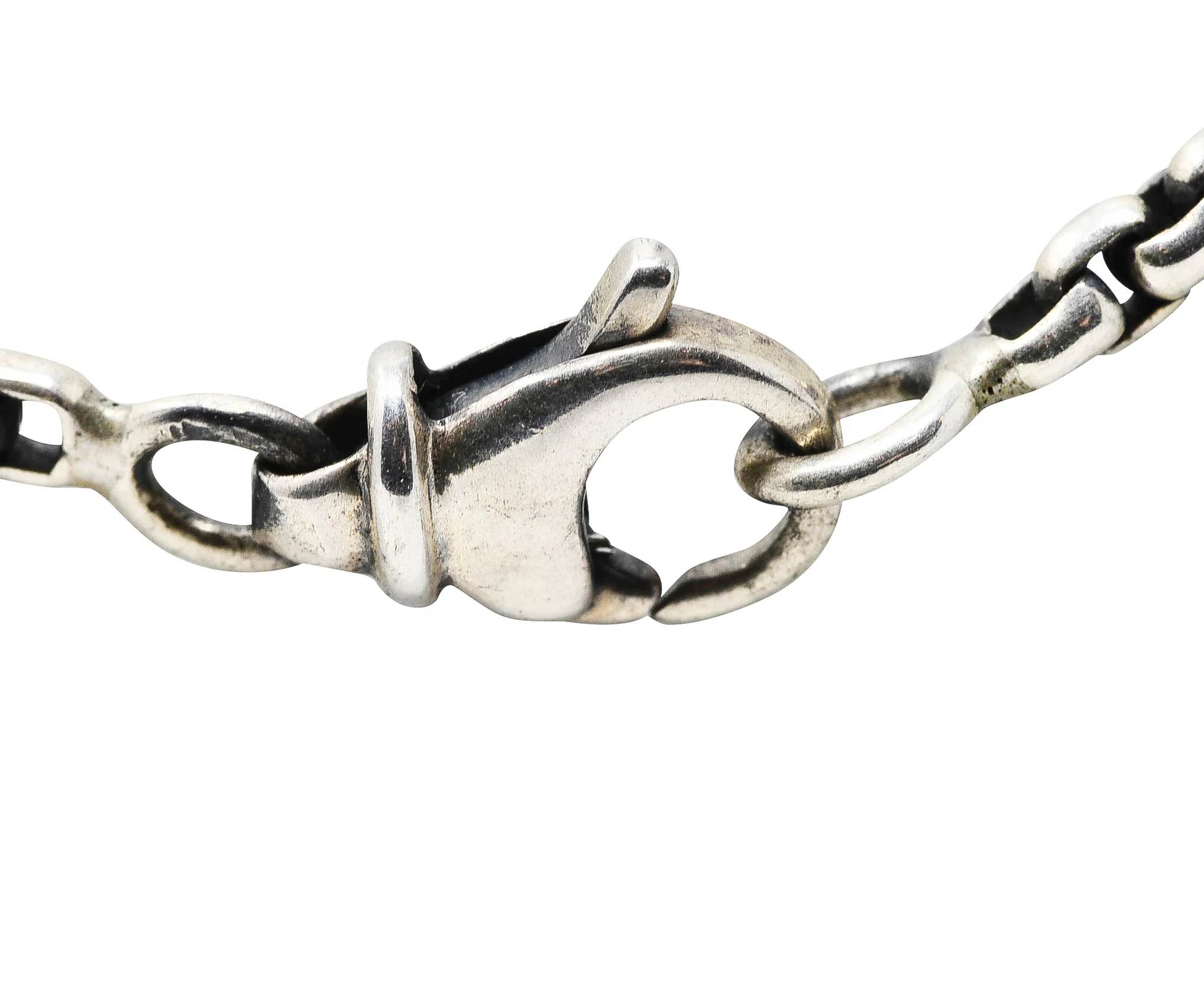 David Yurman 14 Karat Gold Sterling Silver Box Chain Station Necklace - Image 4