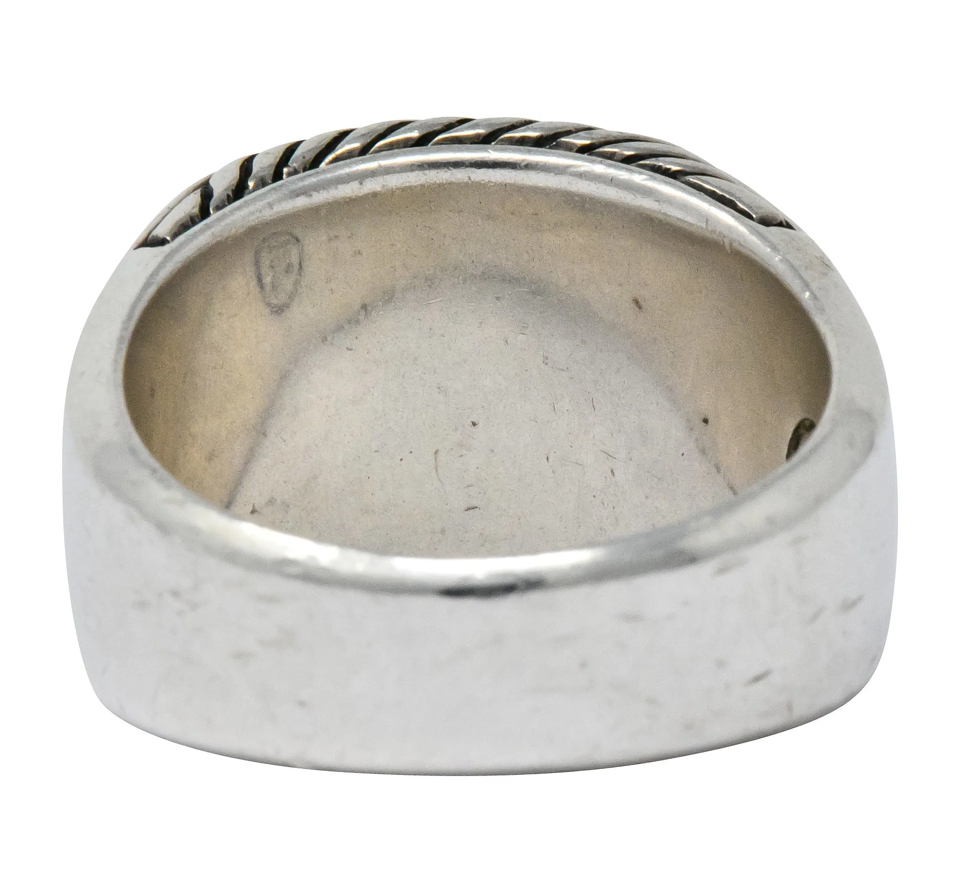 David Yurman Agate Sterling Silver Men's Exotic Stone Ring - Image 4