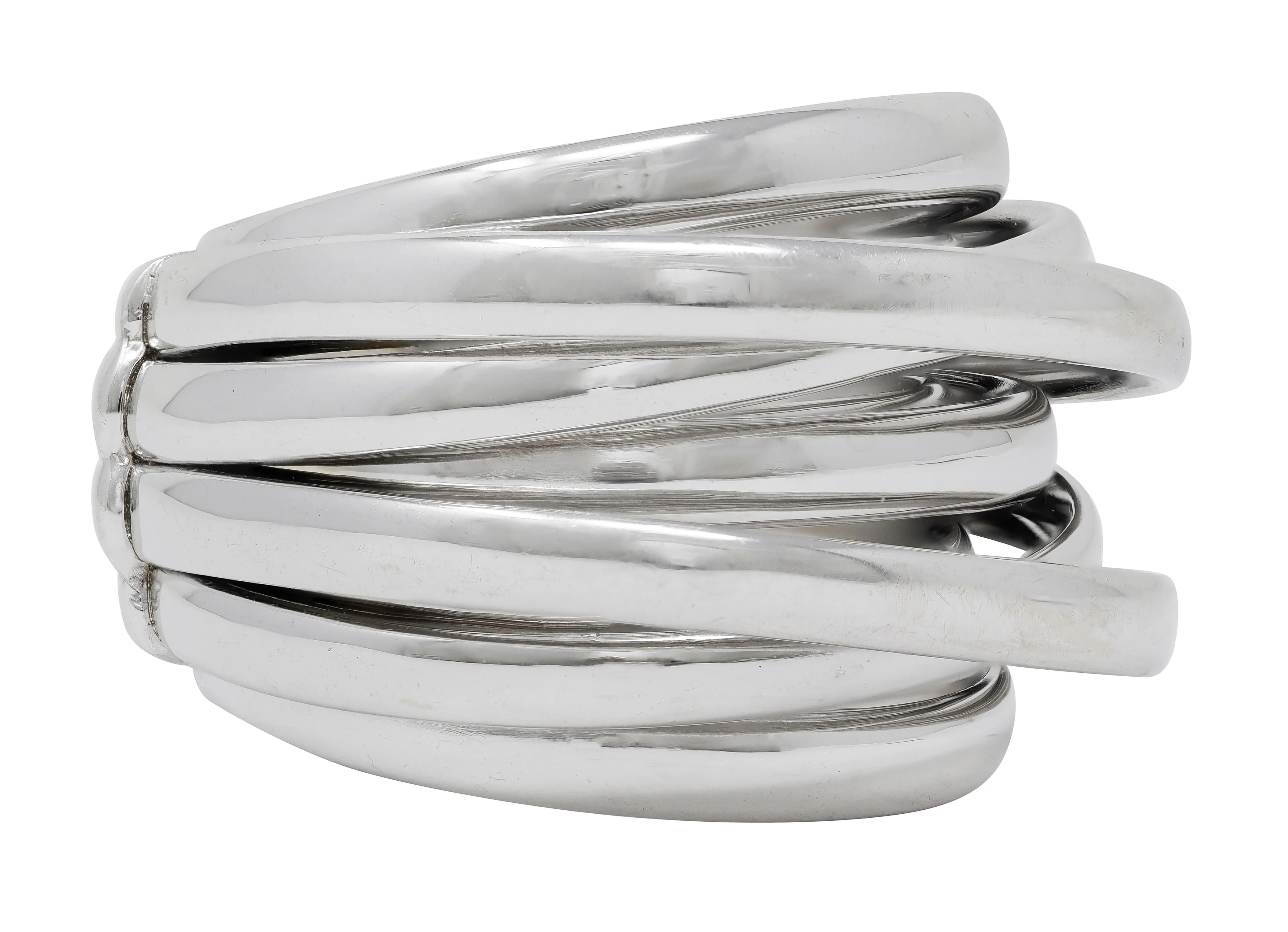 De Grisogono Contemporary 18 Karat White Gold Domed Allegra Band Ring - Image 2