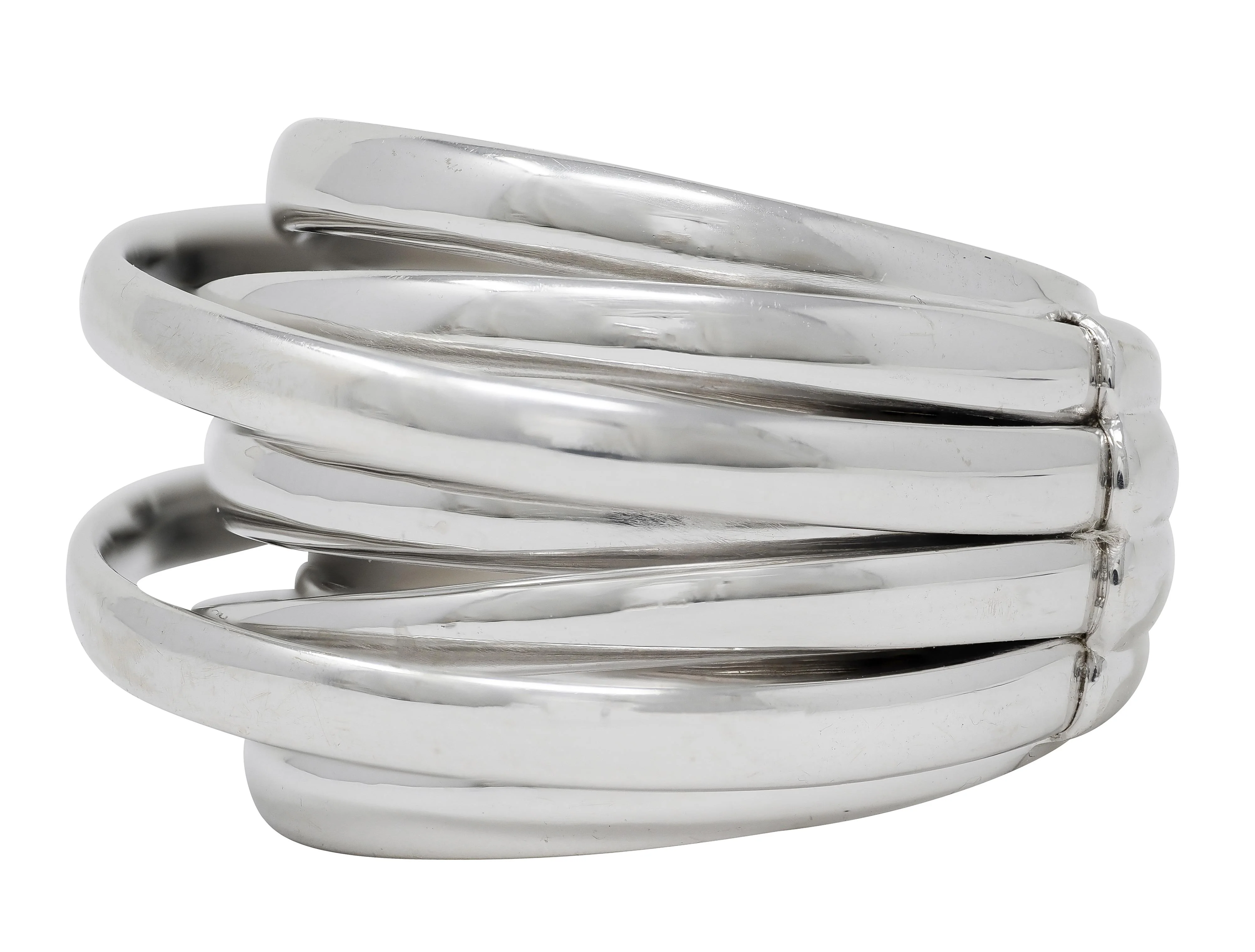 De Grisogono Contemporary 18 Karat White Gold Domed Allegra Band Ring - Image 4