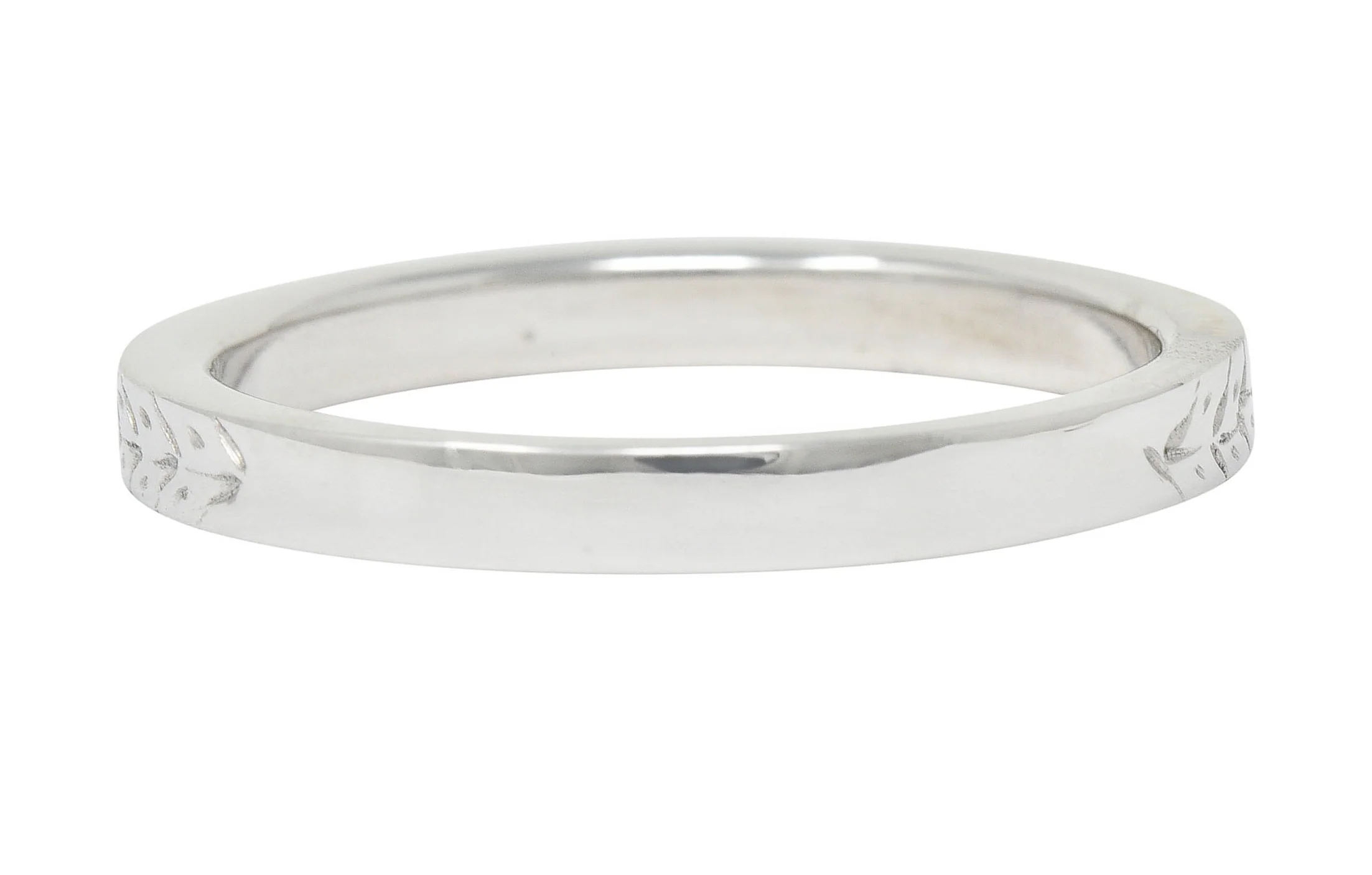 Diamond 14 Karat Gold Wheat Stacking Band - Image 4