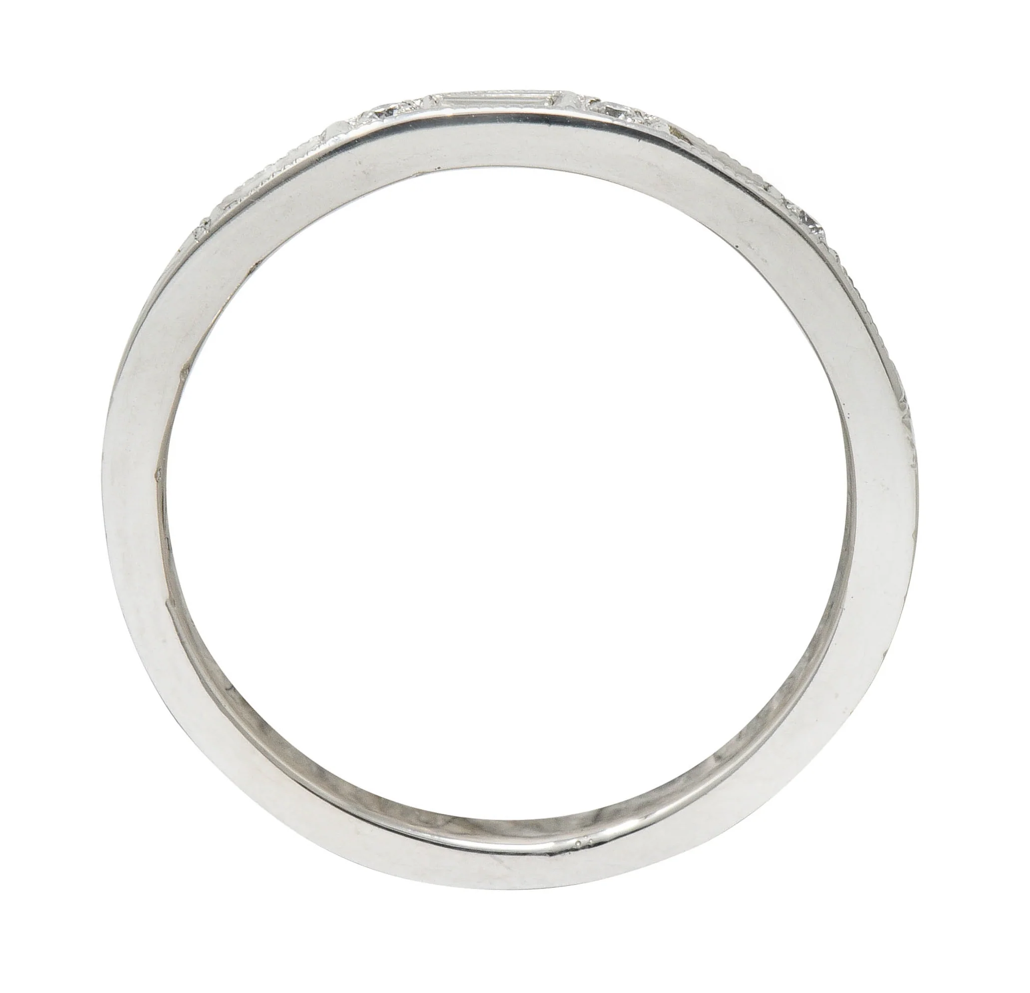 Diamond 14 Karat Gold Wheat Stacking Band - Image 7