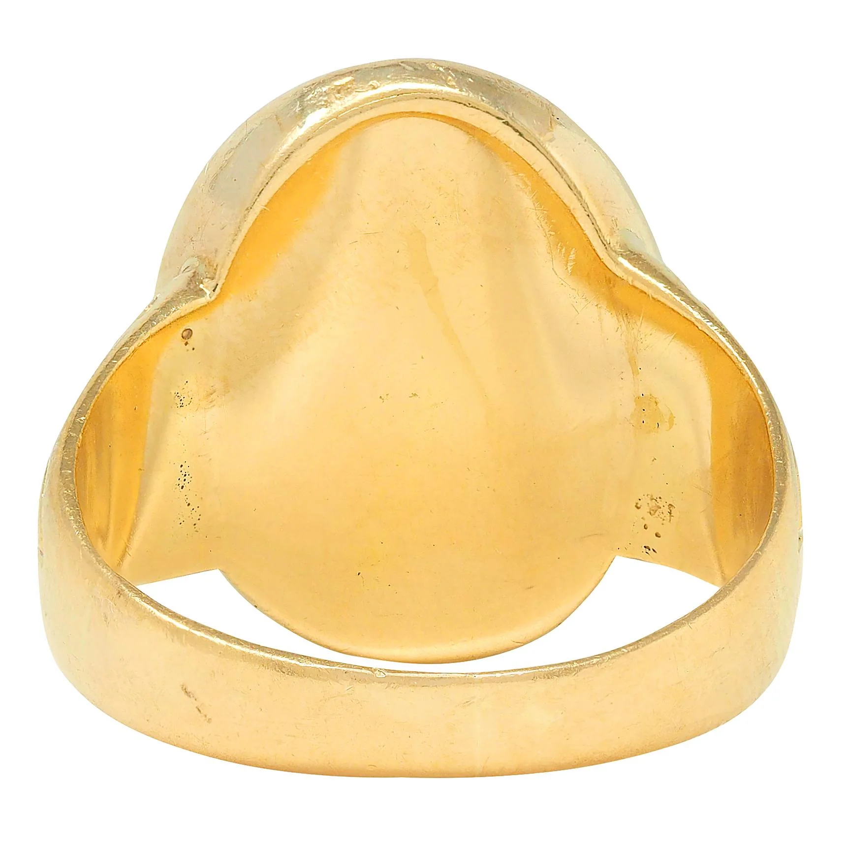 Early 1900's Victorian 18 Karat Yellow Gold Antique Heraldic Crest Signet Ring - Image 3