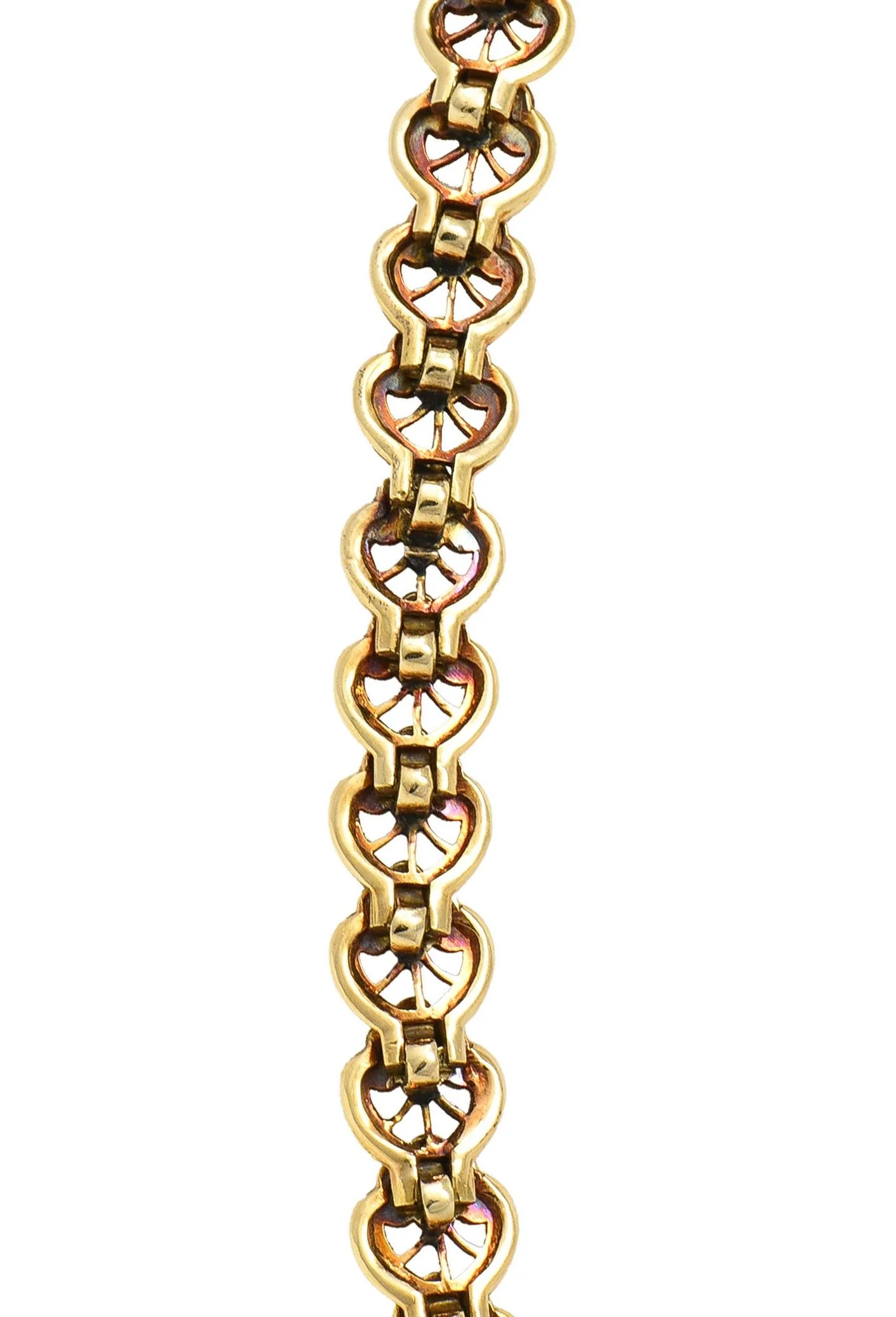Early Art Deco Bippart & Co. Citrine 14 Karat Yellow Gold Lotus Antique Sautoir Drop Necklace - Image 10