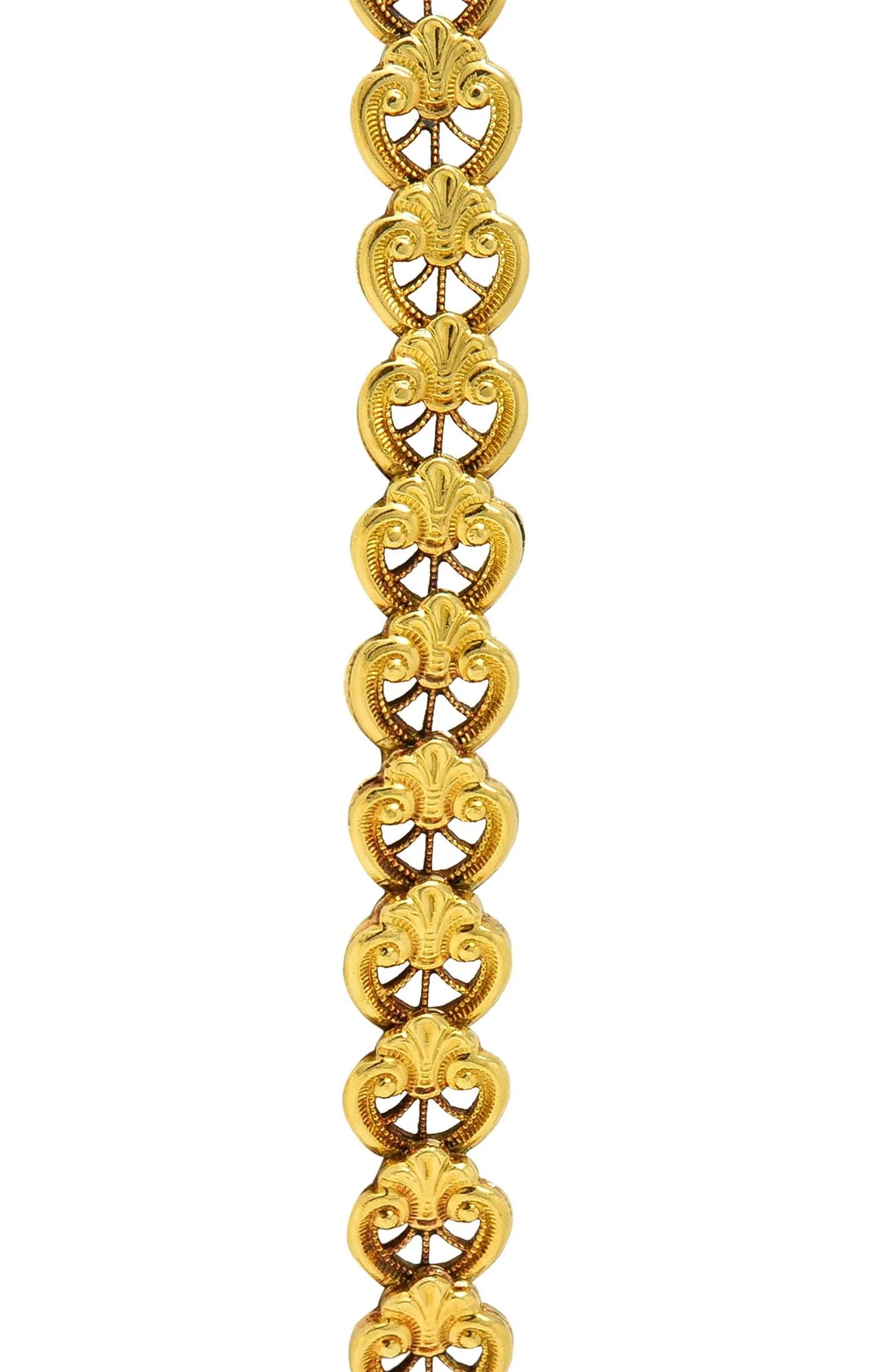 Early Art Deco Bippart & Co. Citrine 14 Karat Yellow Gold Lotus Antique Sautoir Drop Necklace - Image 11