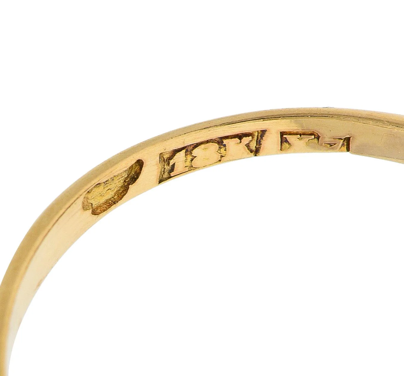 Edwardian 0.83 Sapphire Diamond 18 Karat Yellow Gold Platinum Antique Halo Ring - Image 8