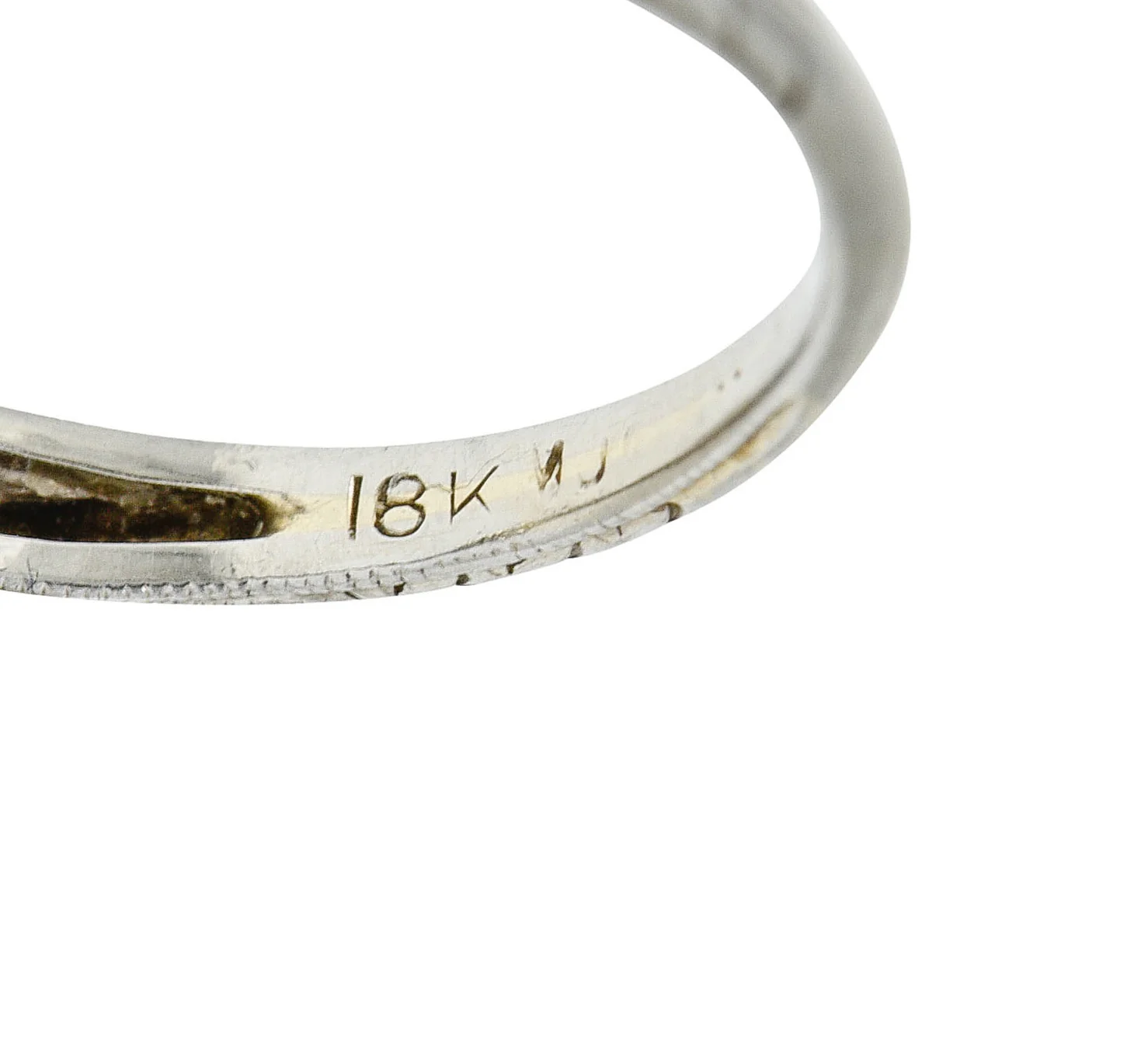 Edwardian 0.95 CTW Double Diamond 18 Karat White Gold Toi Et Moi Ring - Image 8