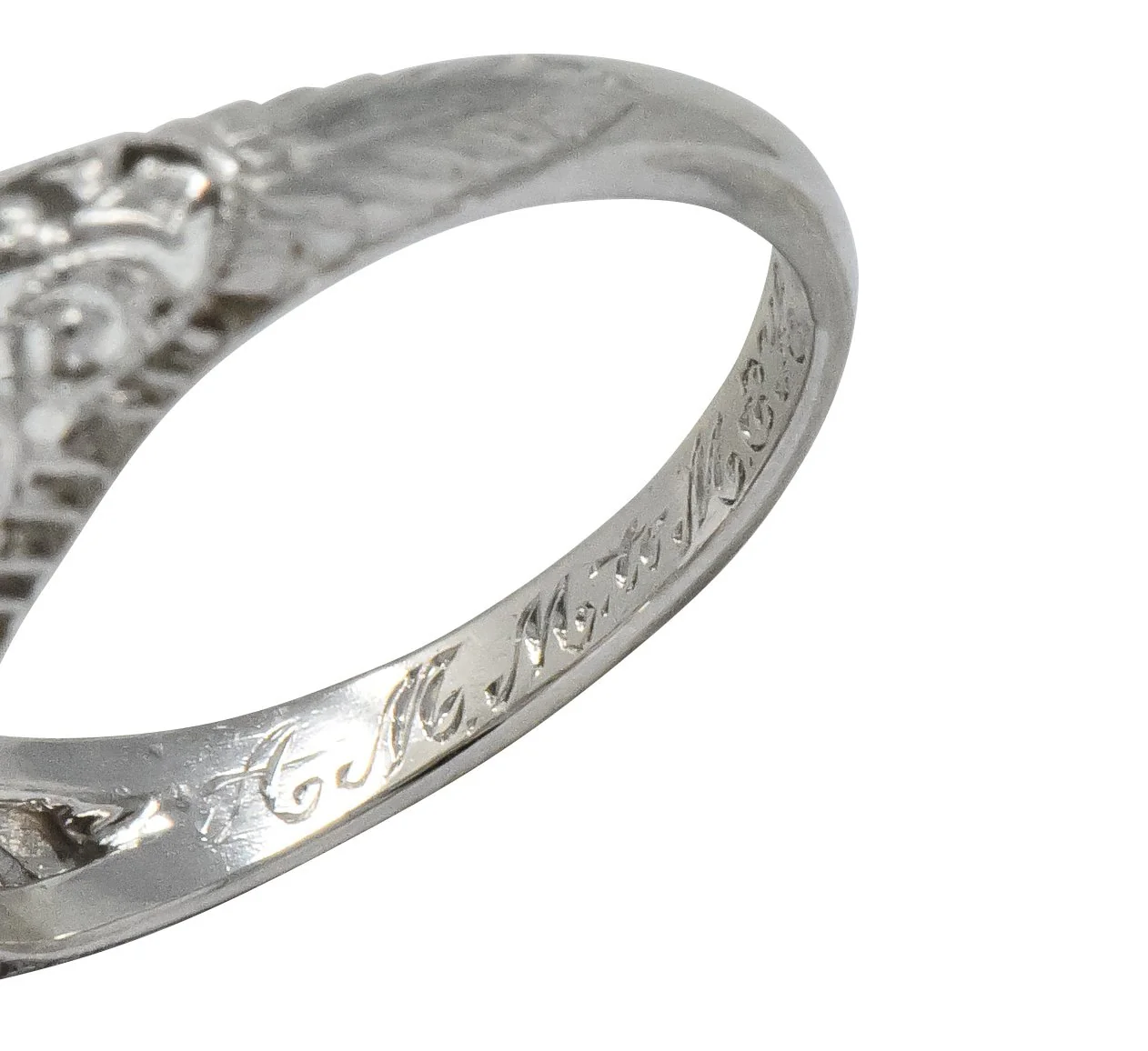 Edwardian 1.25 CTW Old European Diamond Platinum Engagement Ring GIA - Image 7