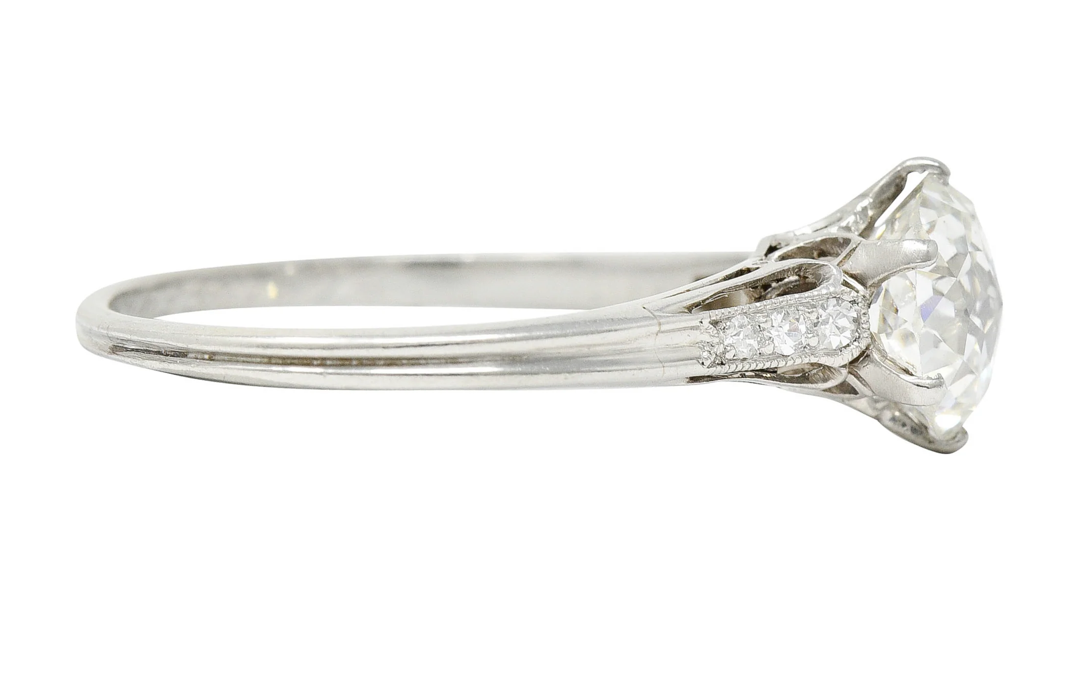 Edwardian 1.60 CTW Jubilee Diamond Platinum Antique Engagement Ring - Image 3
