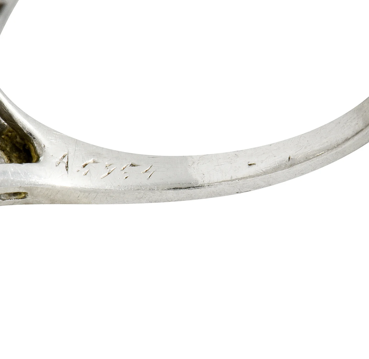 Edwardian 1.70 CTW Diamond Platinum Foliate Dinner Ring - Image 7