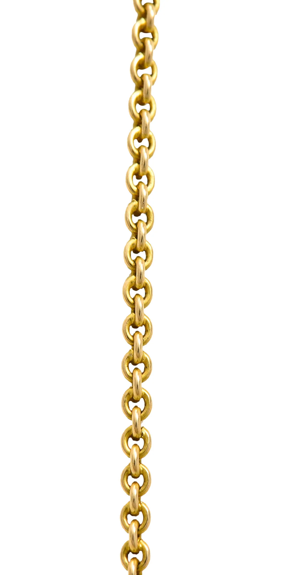 Edwardian Amethyst Diamond Pearl Silver-Topped 14 Karat Gold Laurel Pendant Necklace - Image 6