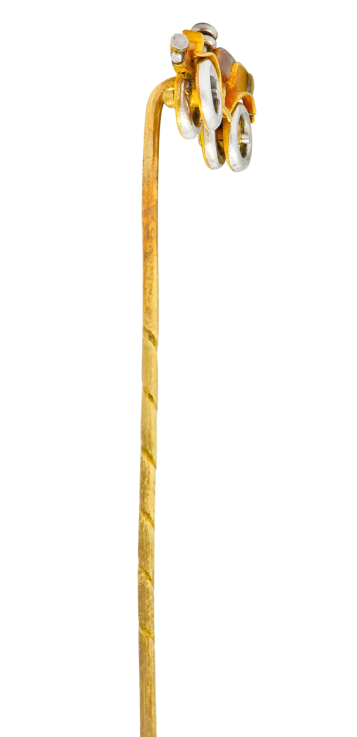 Edwardian Articulated 14 Karat Gold Ford Model T Classic Car Stickpin - Image 4