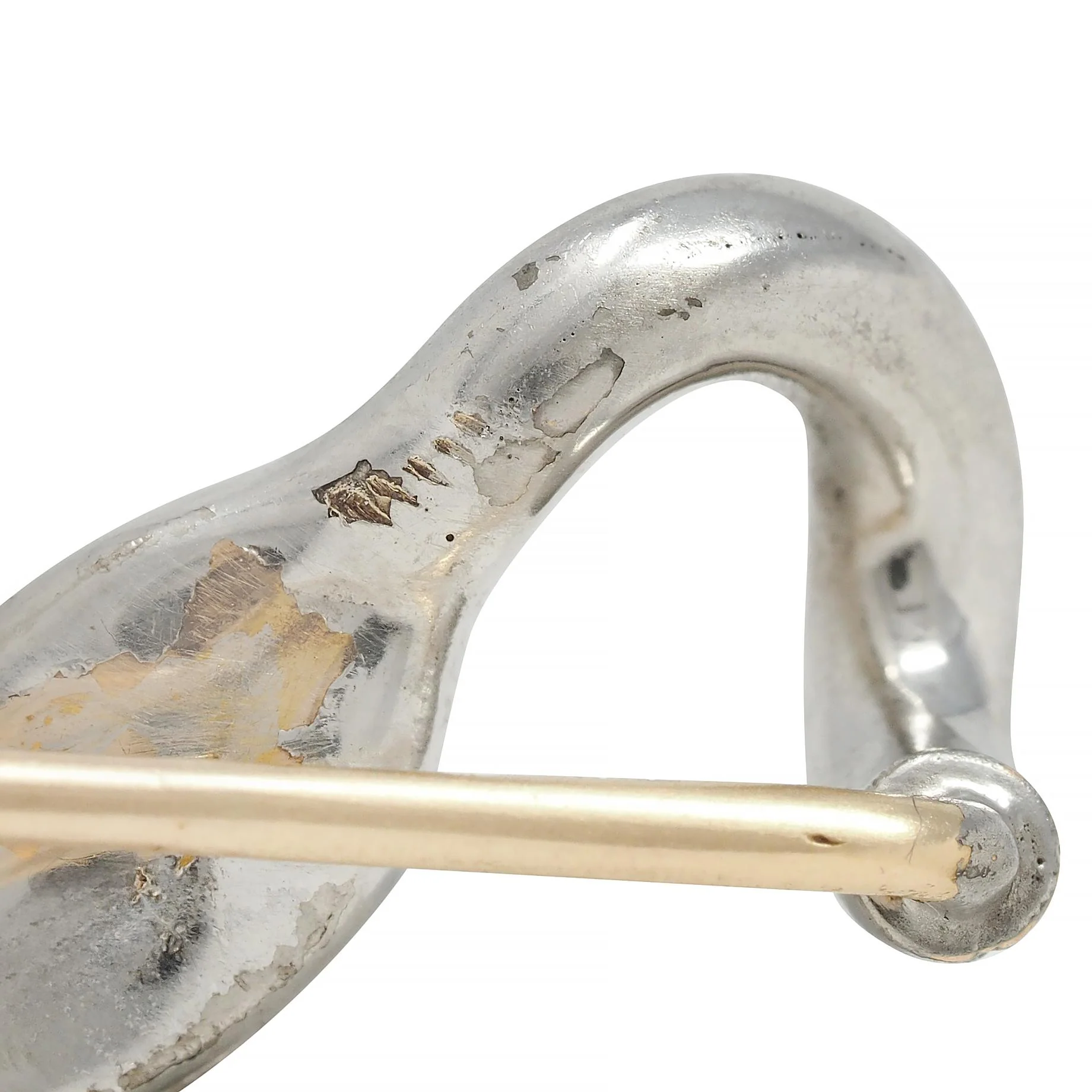 Edwardian Diamond Platinum-Topped 14 Karat Gold Antique Snake Stickpin - Image 6