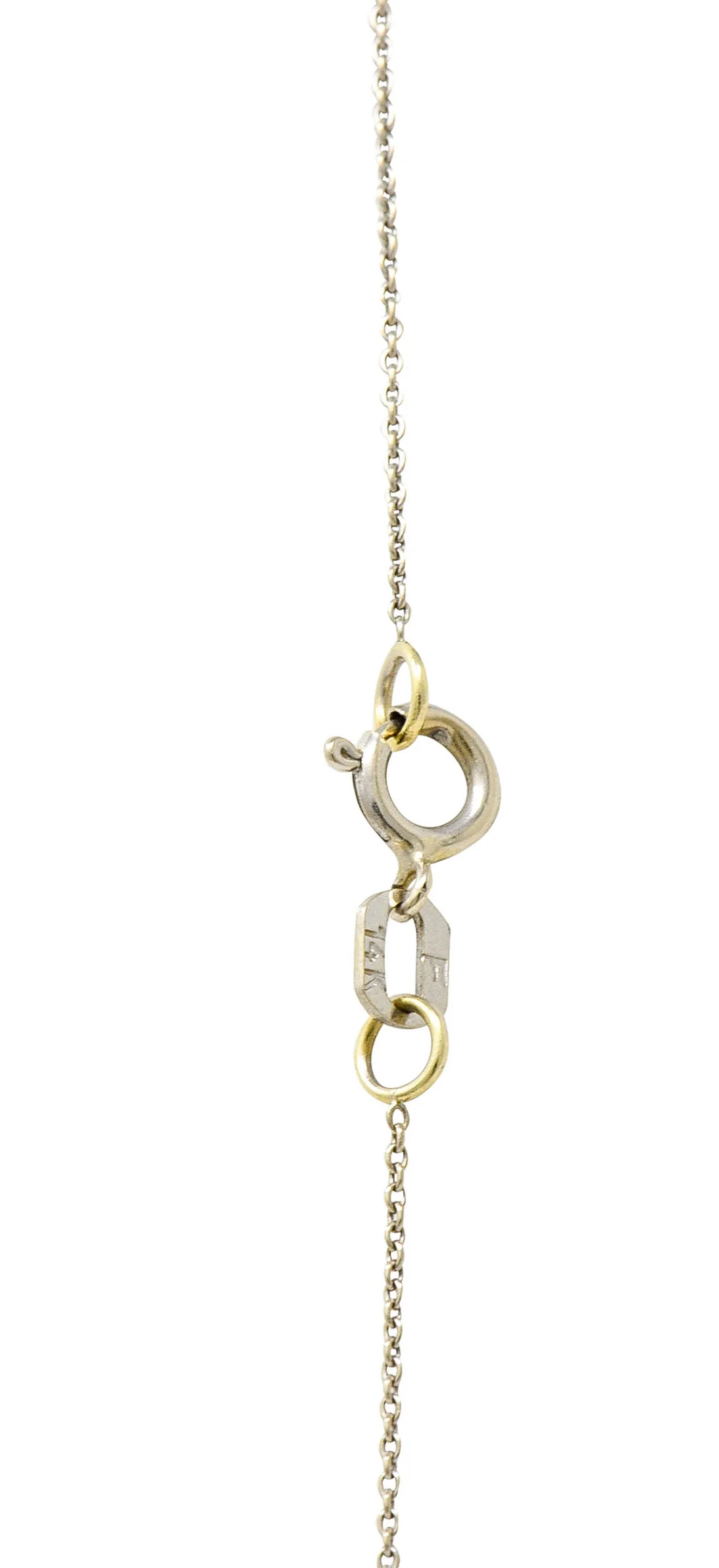 Edwardian Diamond Ruby Pearl Platinum-Topped 18 Karat Gold Cross Pendant Necklace - Image 7