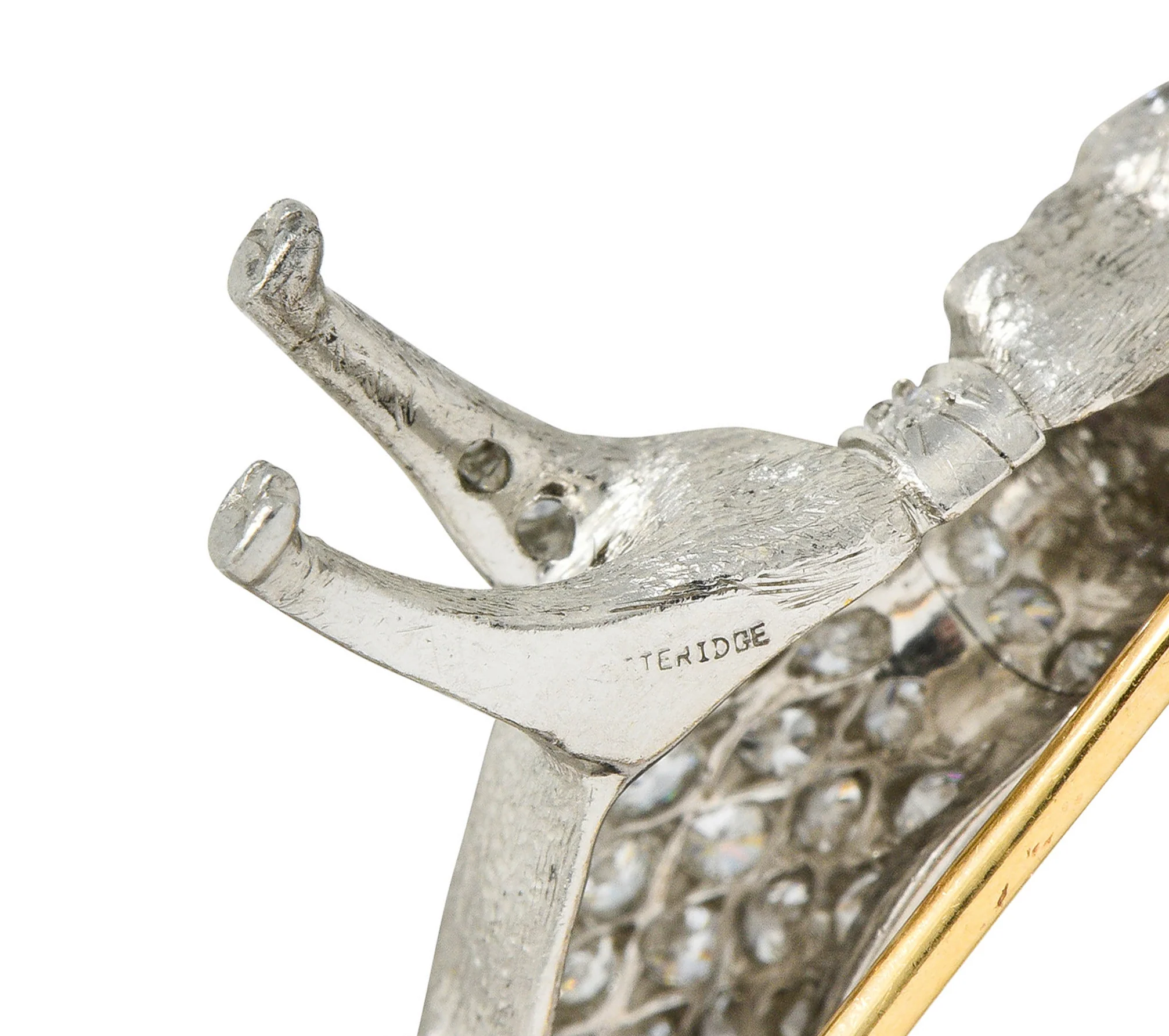 Edwardian Pave Diamond Platinum French Bulldog Brooch - Image 5