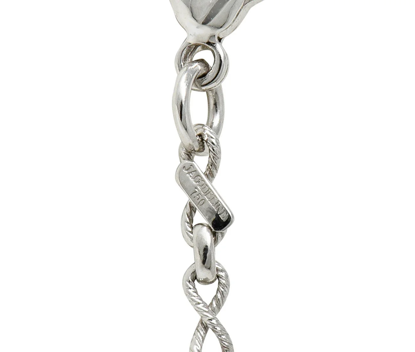 Effortless 0.50 CTW Diamond 18 Karat White Gold Rondelle Station Necklace - Image 6