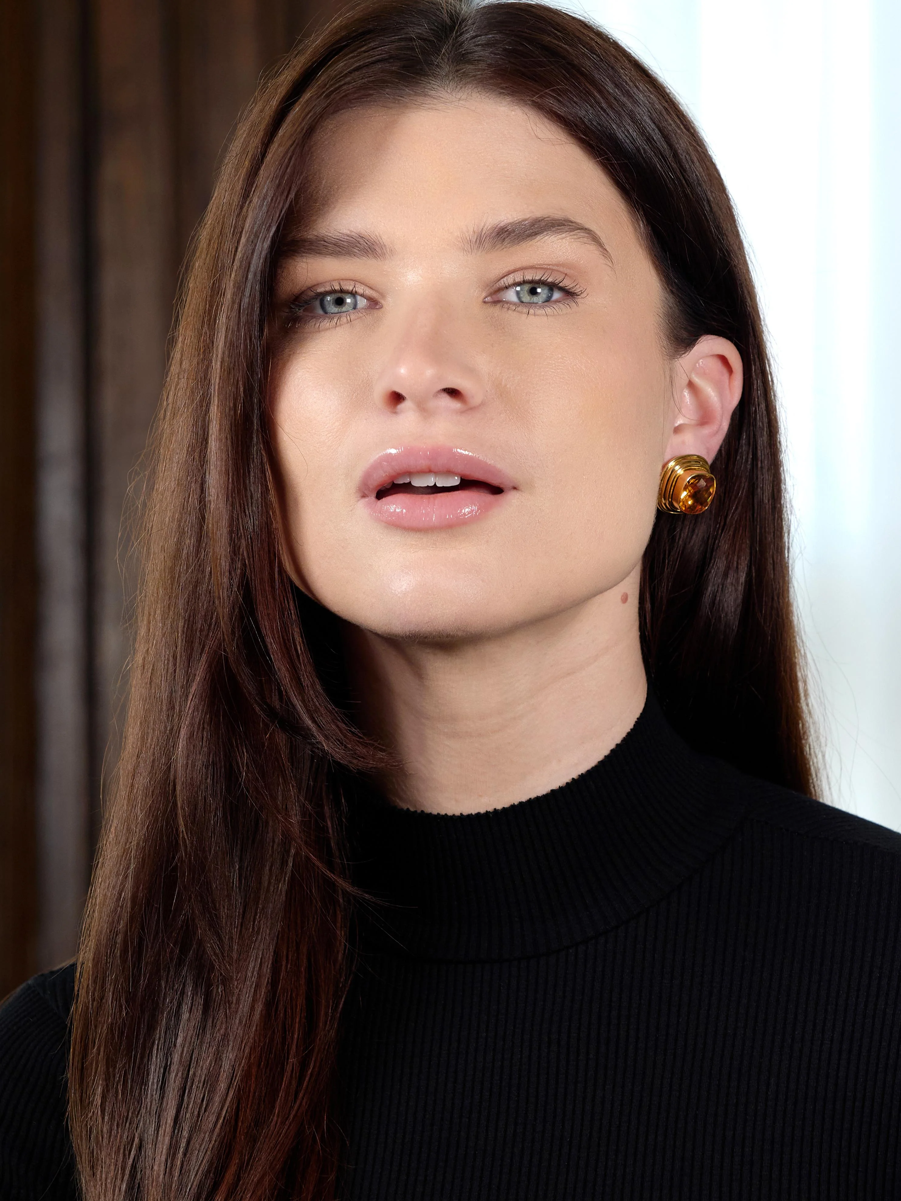 Elizabeth Locke 2000's Citrine 18 Karat Yellow Gold Cushion Earrings - Image 9