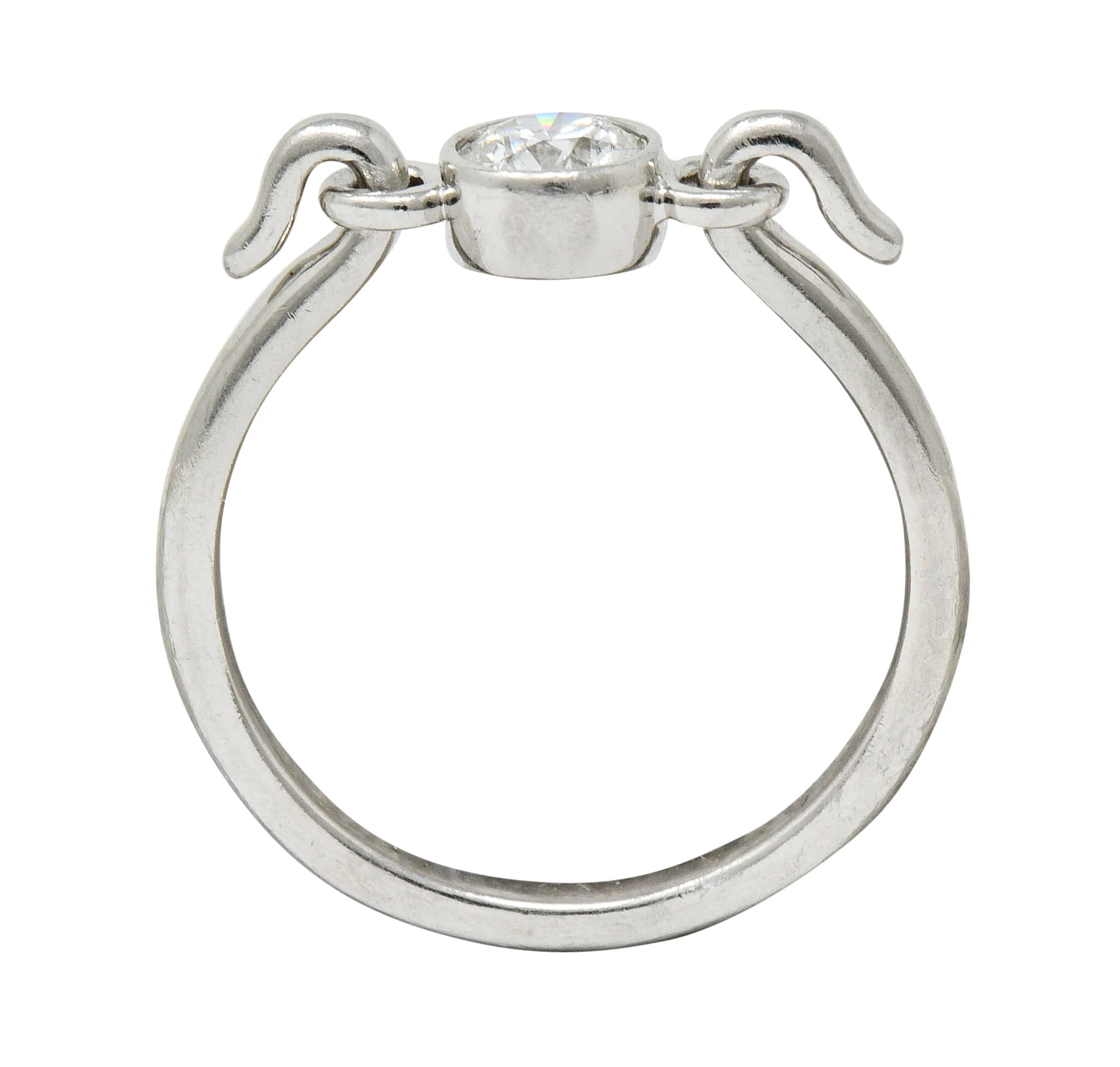 Elsa Peretti Tiffany & Co. 0.25 CTW Platinum Swan Ring - Image 7