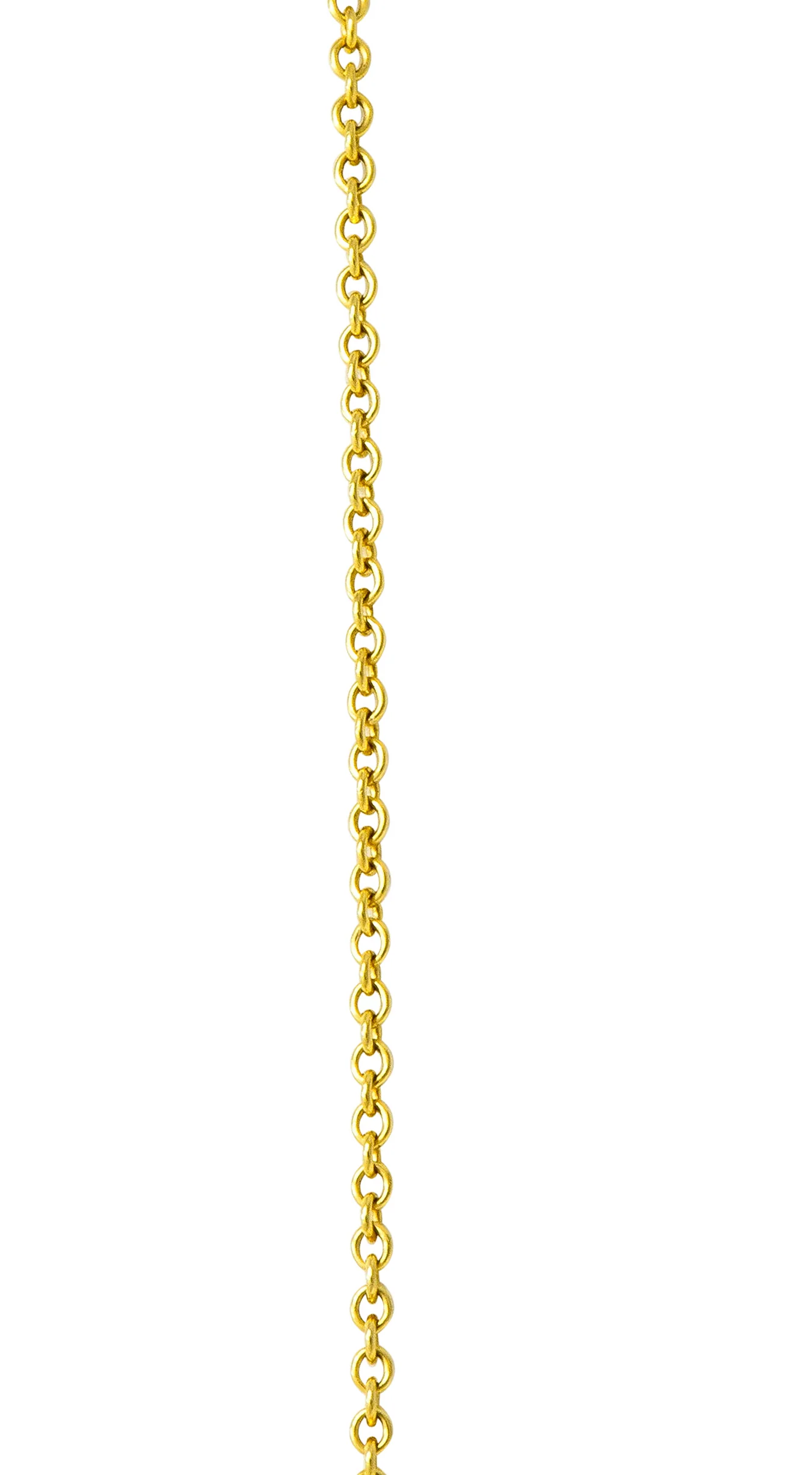 Elsa Peretti Tiffany & Co. 18 Karat Gold 14MM Open Heart Pendant Necklace - Image 5