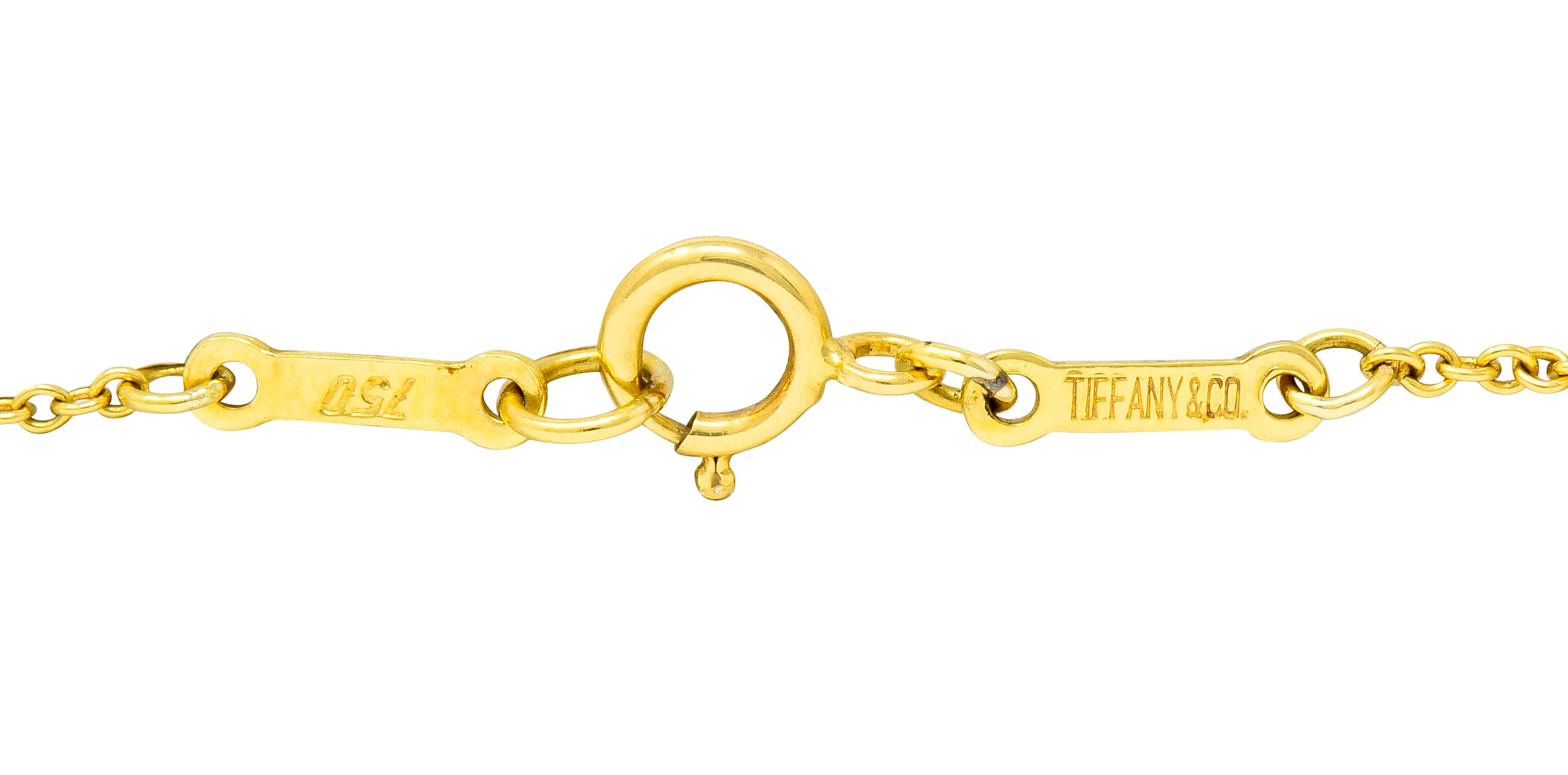 Elsa Peretti Tiffany & Co. 18 Karat Gold 14MM Open Heart Pendant Necklace - Image 7