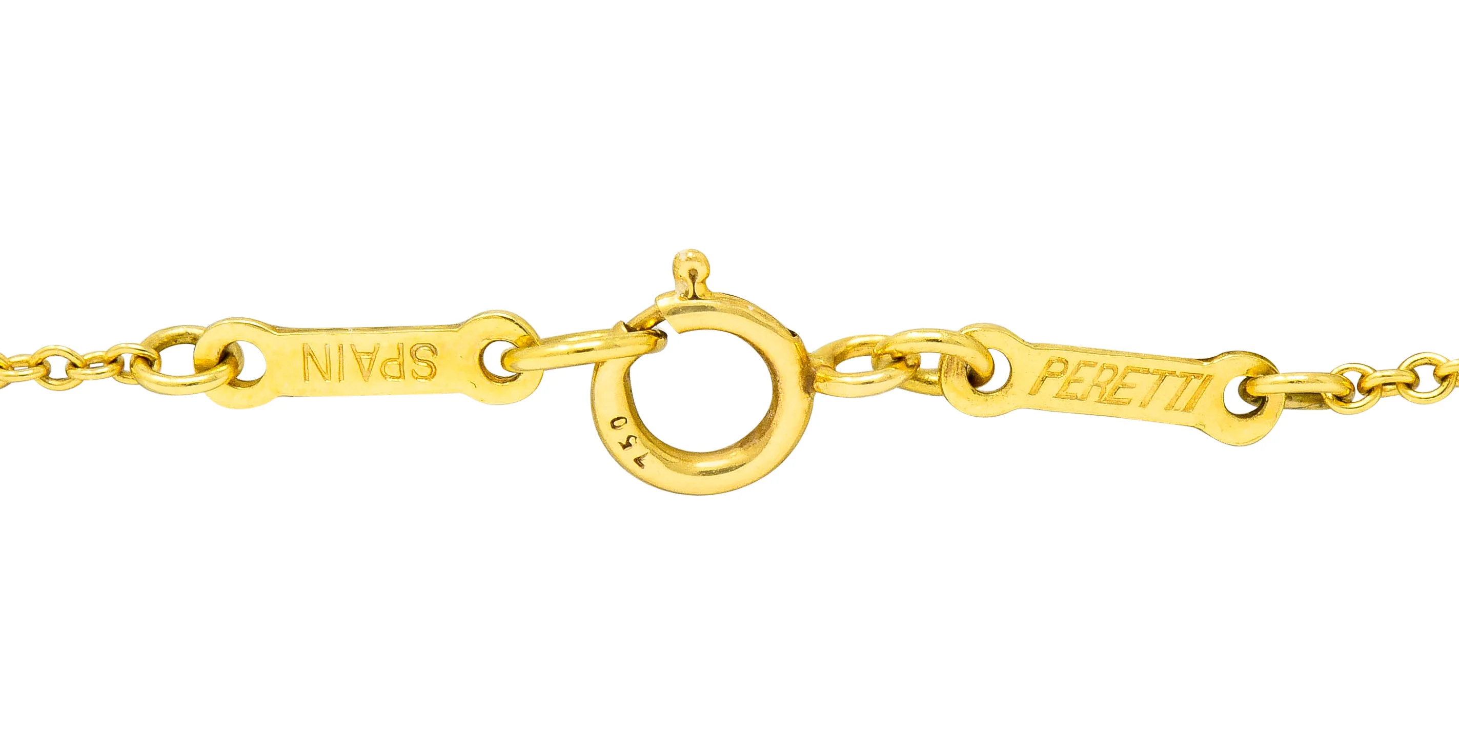 Elsa Peretti Tiffany & Co. 18 Karat Gold 14MM Open Heart Pendant Necklace - Image 8
