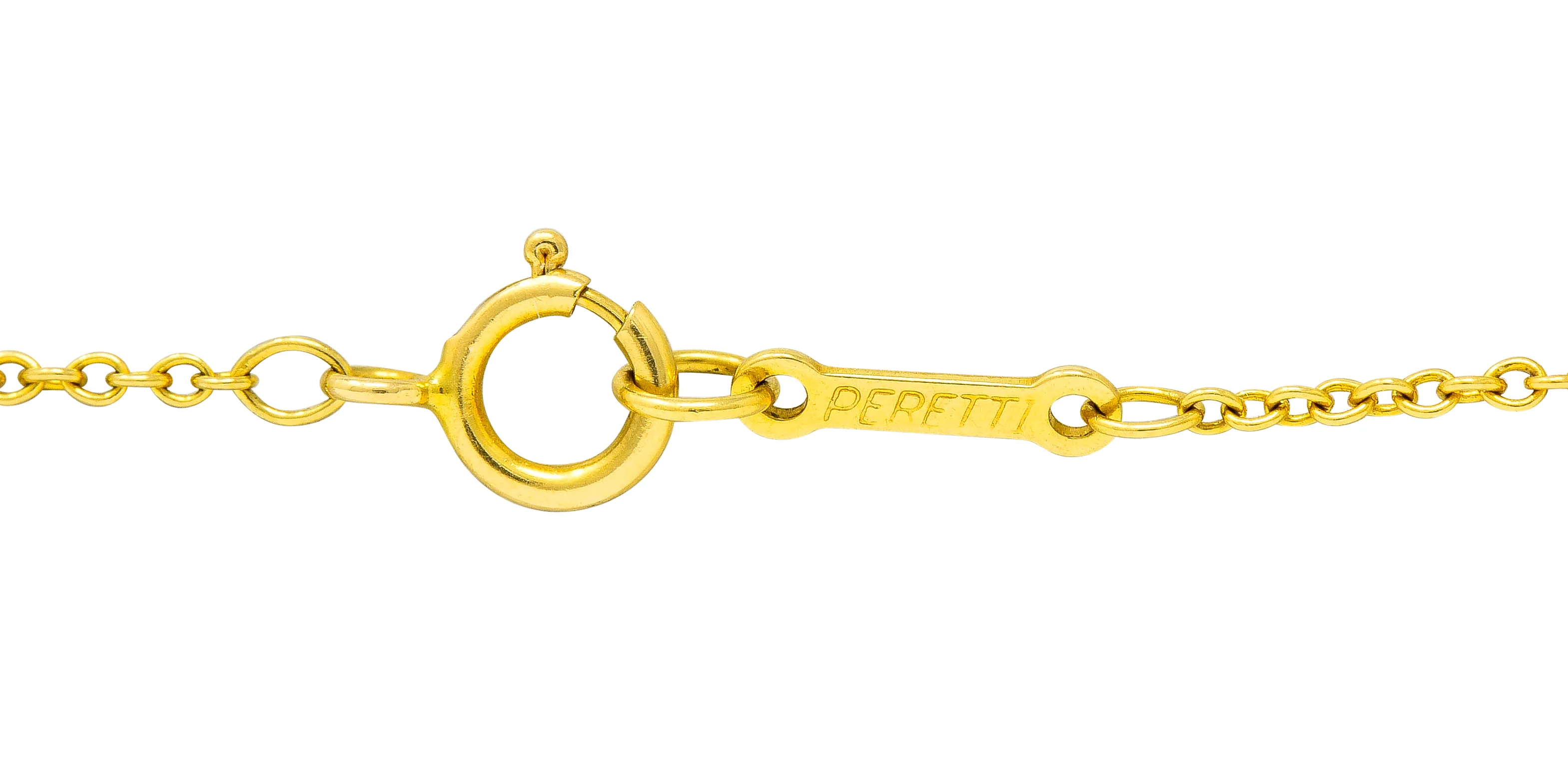Elsa Peretti Tiffany & Co. 18 Karat Gold Iconic Bean Necklace - Image 10