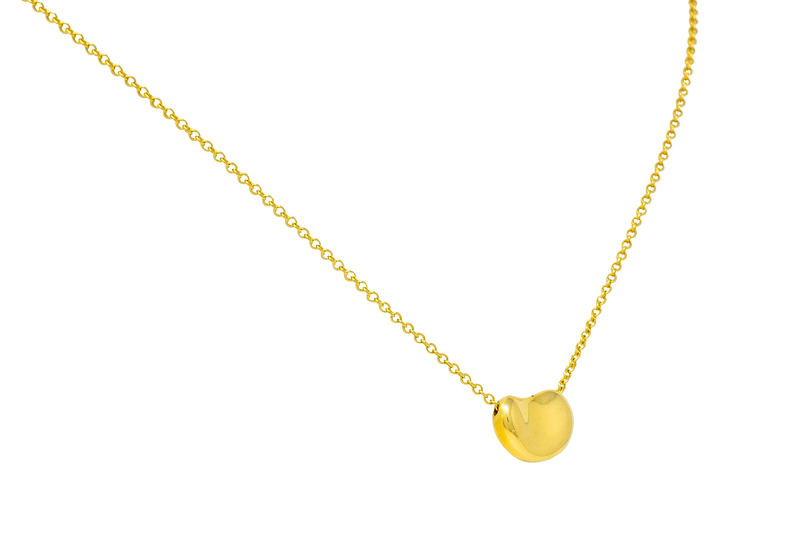 Elsa Peretti Tiffany & Co. 18 Karat Gold Iconic Bean Necklace - Image 4