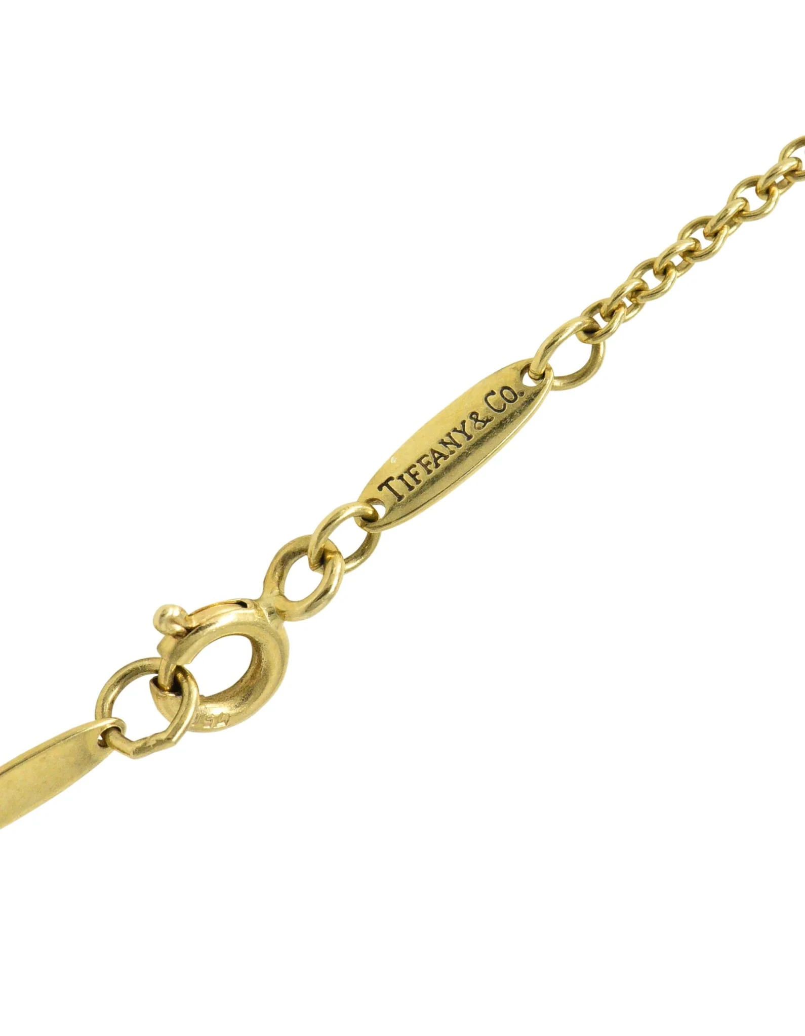 Elsa Peretti Tiffany & Co. 18 Karat Gold Infinity Cross Pendant Necklace - Image 4