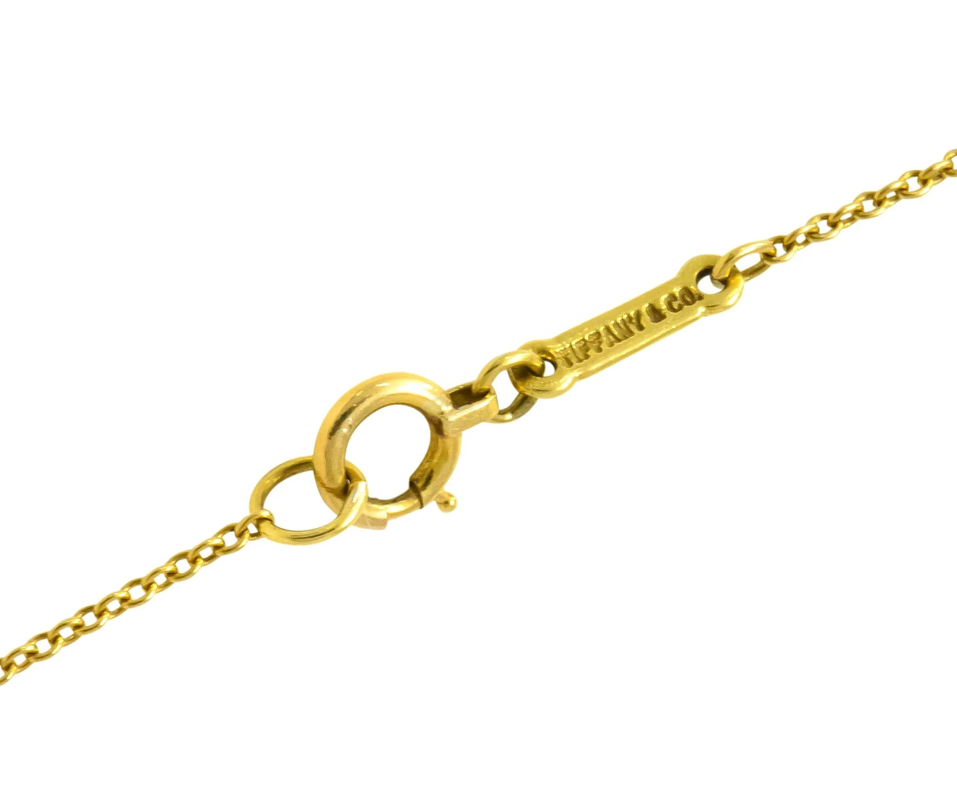 Elsa Peretti Tiffany & Co. 18 Karat Gold Open Heart Pendant Necklace - Image 6