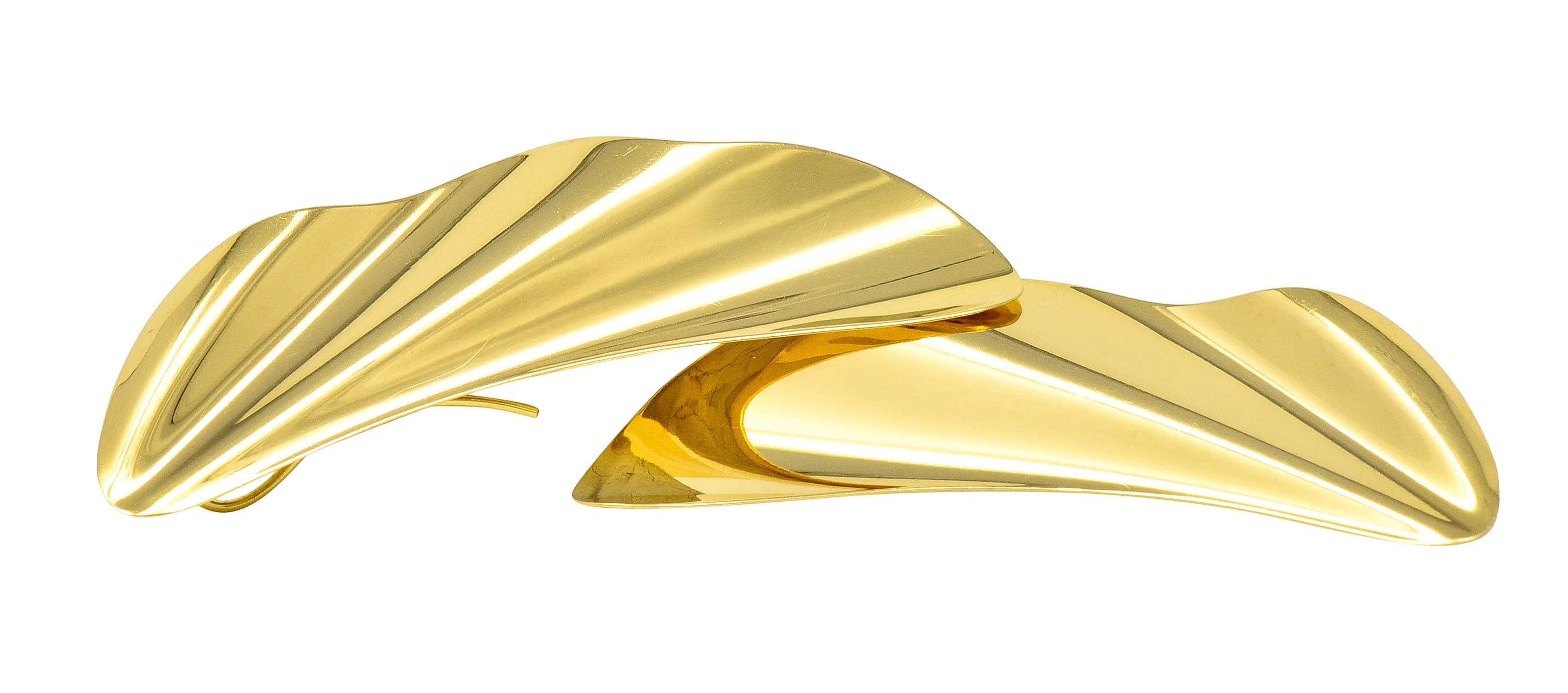 Elsa Peretti Tiffany & Co. 18 Karat Yellow Gold High Tide Earrings - Image 6