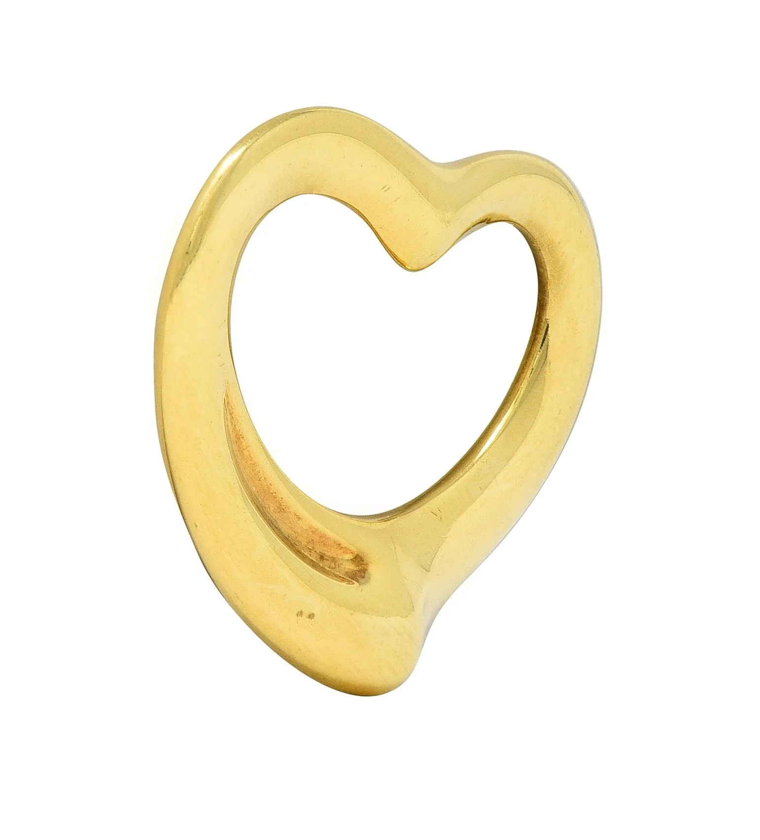 Elsa Peretti Tiffany & Co. 18 Karat Yellow Gold Open Heart Pendant - Image 2
