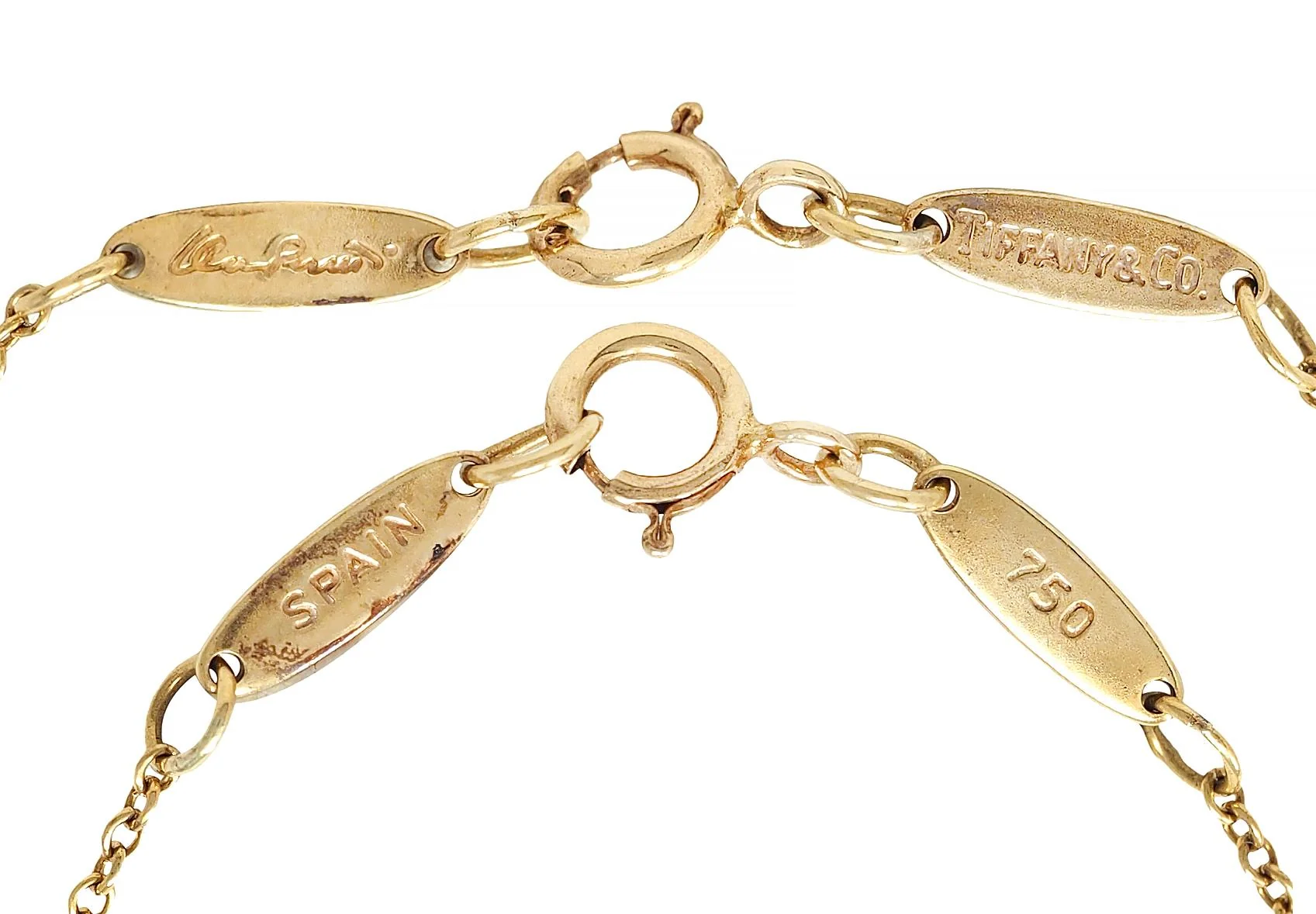 Elsa Peretti Tiffany & Co. 18 Karat Yellow Gold Open Heart Pendant Necklace - Image 10