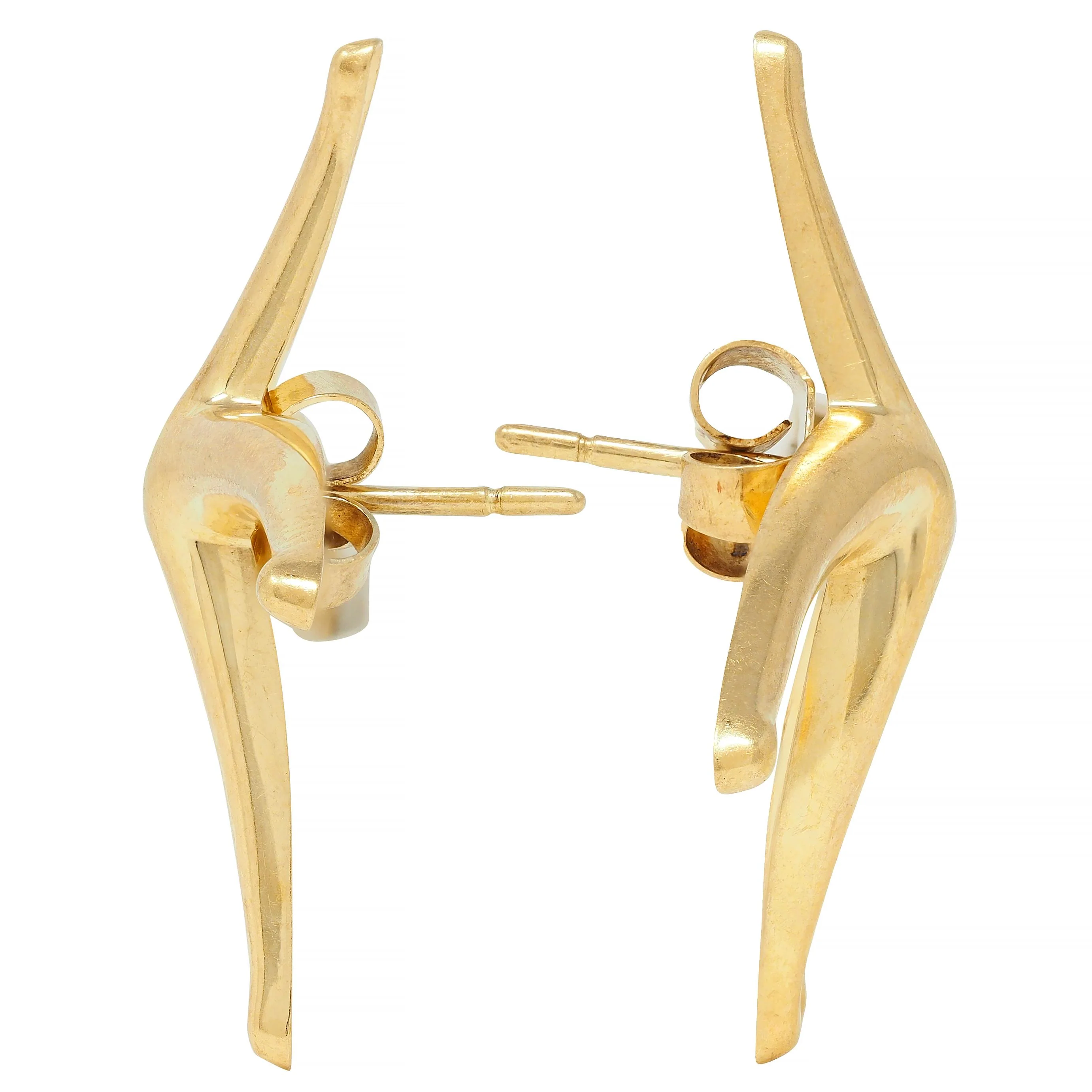 Elsa Peretti Tiffany & Co. 18 Karat Yellow Gold Vintage Starfish Earrings - Image 4