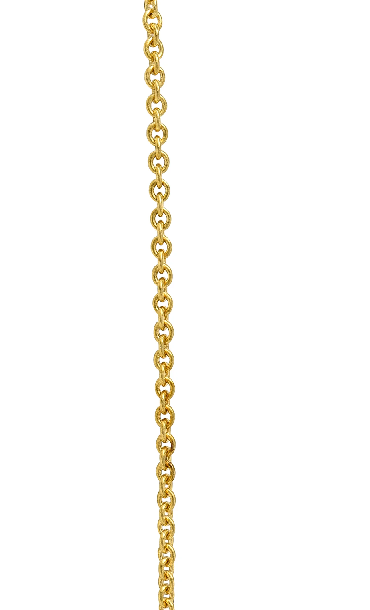 Elsa Peretti Tiffany & Co. 1990's 18 Karat Yellow Gold Open Heart Vintage Pendant Necklace - Image 9