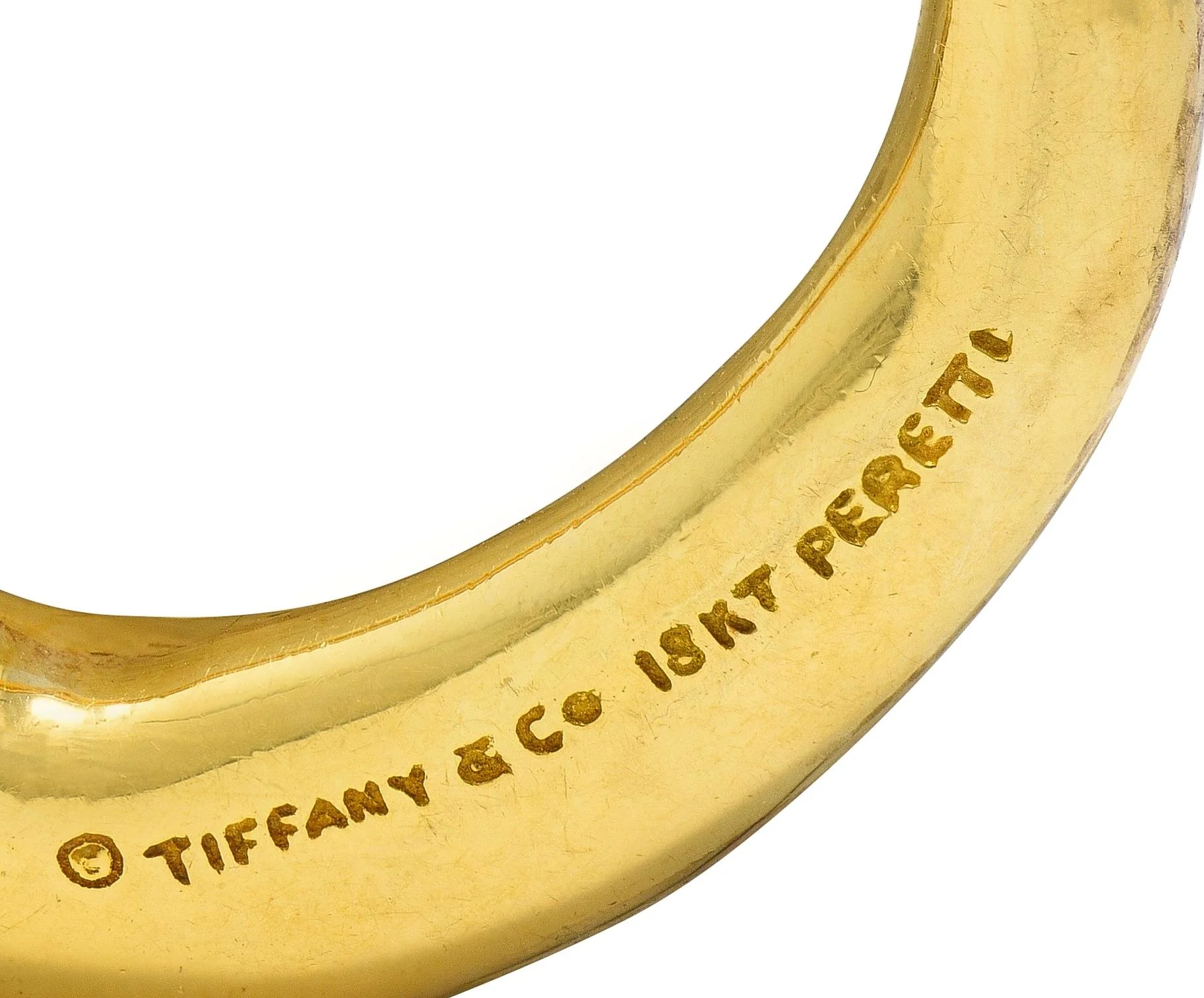 Elsa Peretti Tiffany & Co. 1990's 18 Karat Yellow Gold Vintage Open Heart Pendant - Image 5