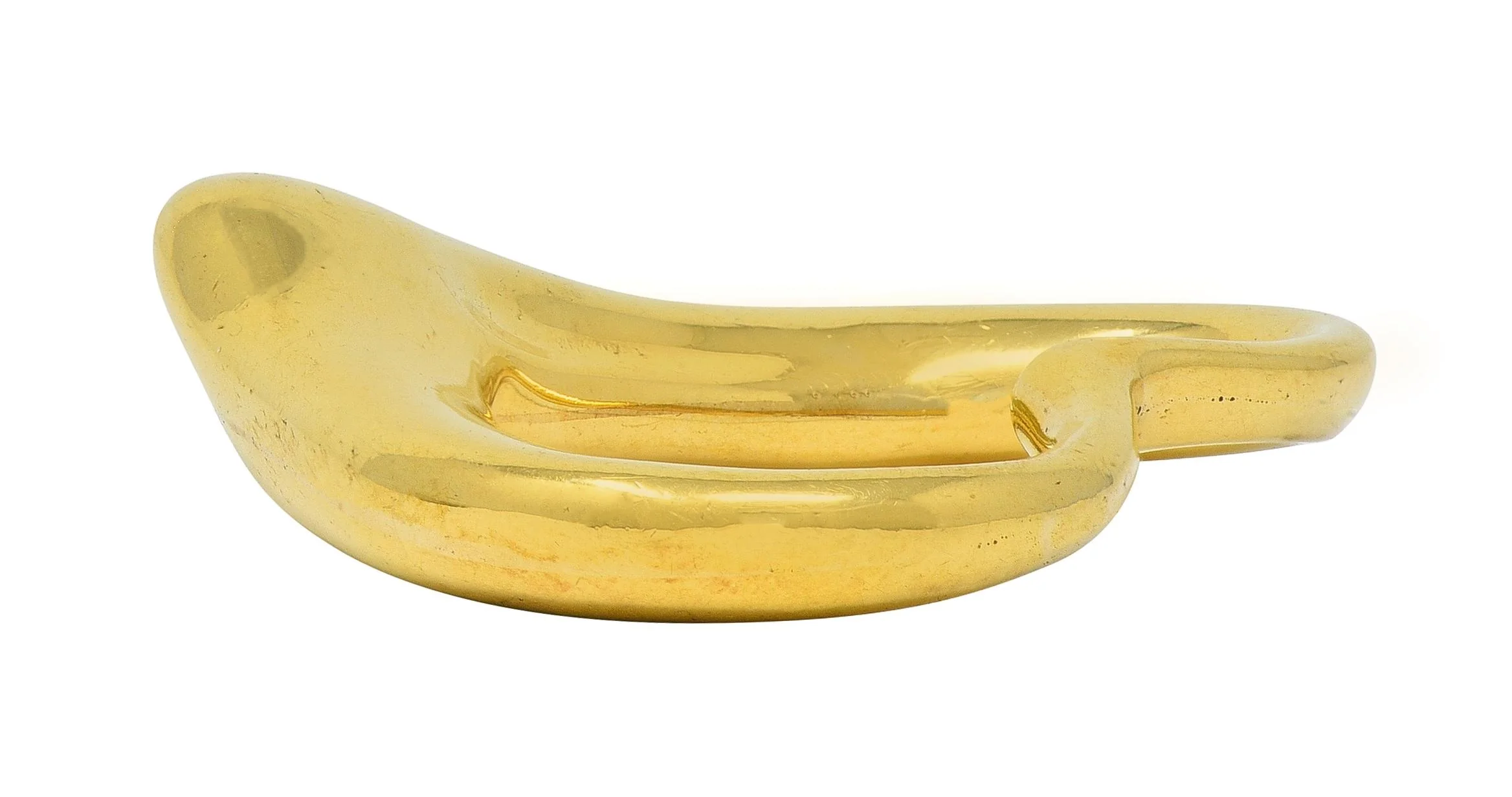 Elsa Peretti Tiffany & Co. 1990's 18 Karat Yellow Gold Vintage Open Heart Pendant - Image 7