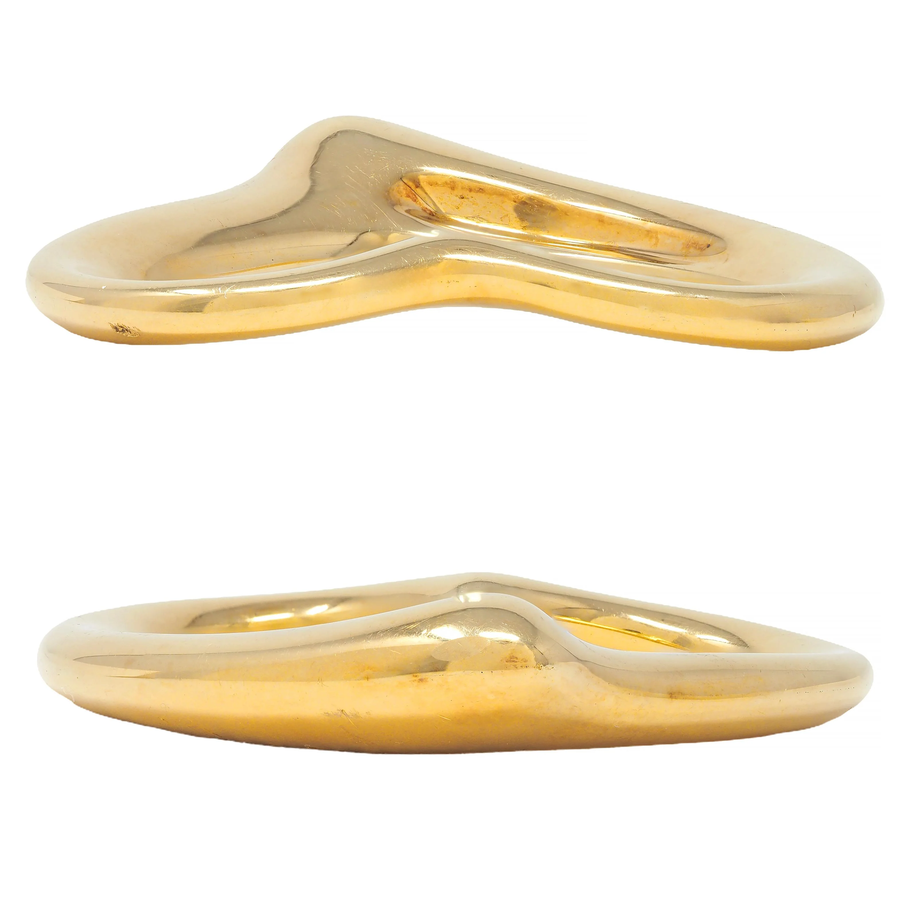 Elsa Peretti Tiffany & Co. 2000's 18 Karat Yellow Gold Large Open Heart Pendant - Image 5