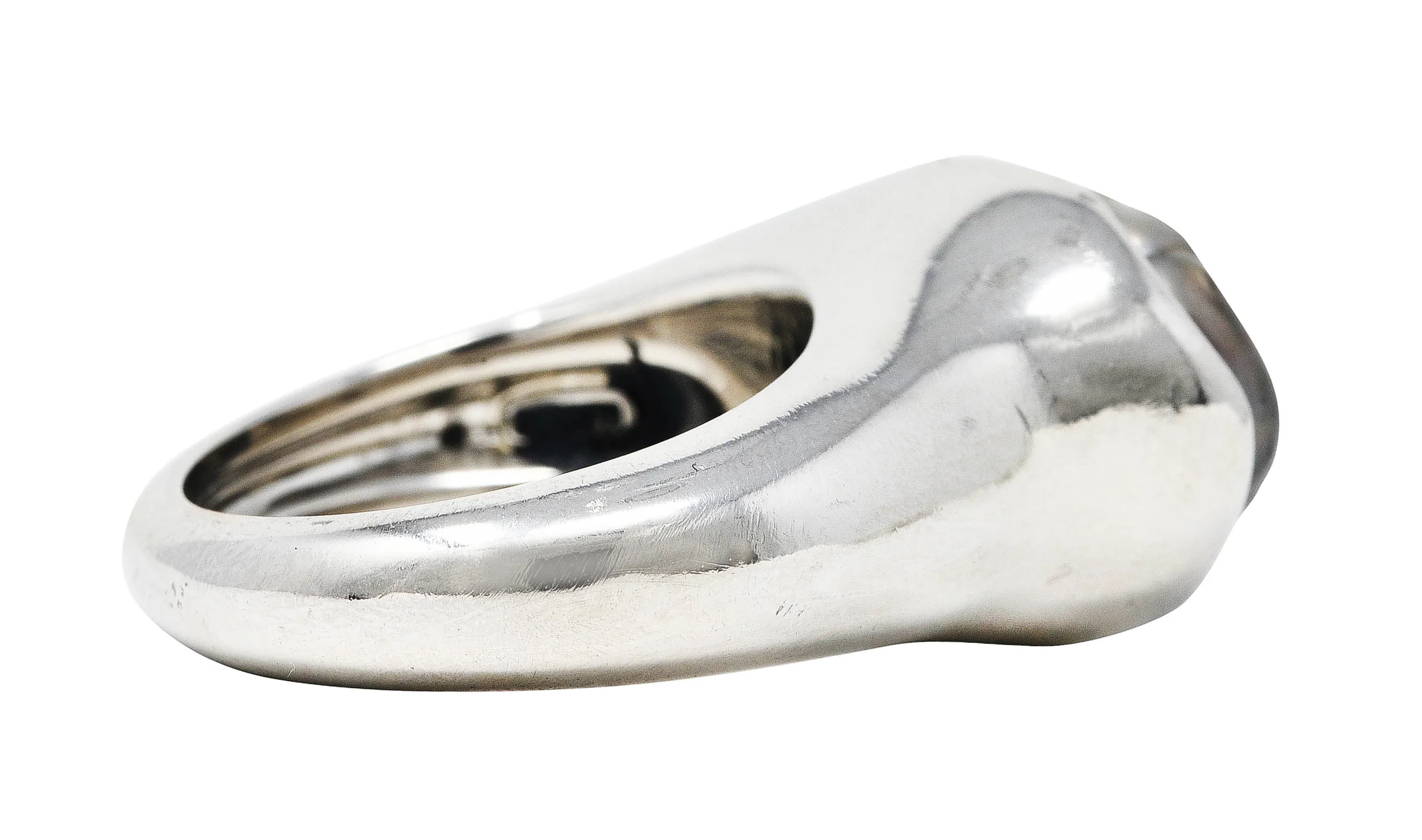 Elsa Peretti Tiffany & Co. Baroque Tahitian Pearl Platinum Ring - Image 5