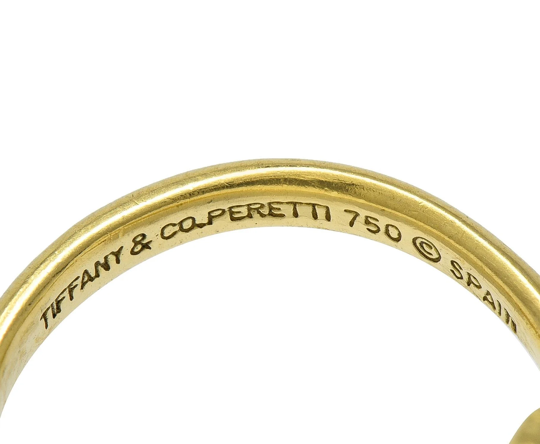 Elsa Peretti Tiffany & Co. Diamond 18 Karat Yellow Gold Snake Bypass Ring - Image 6