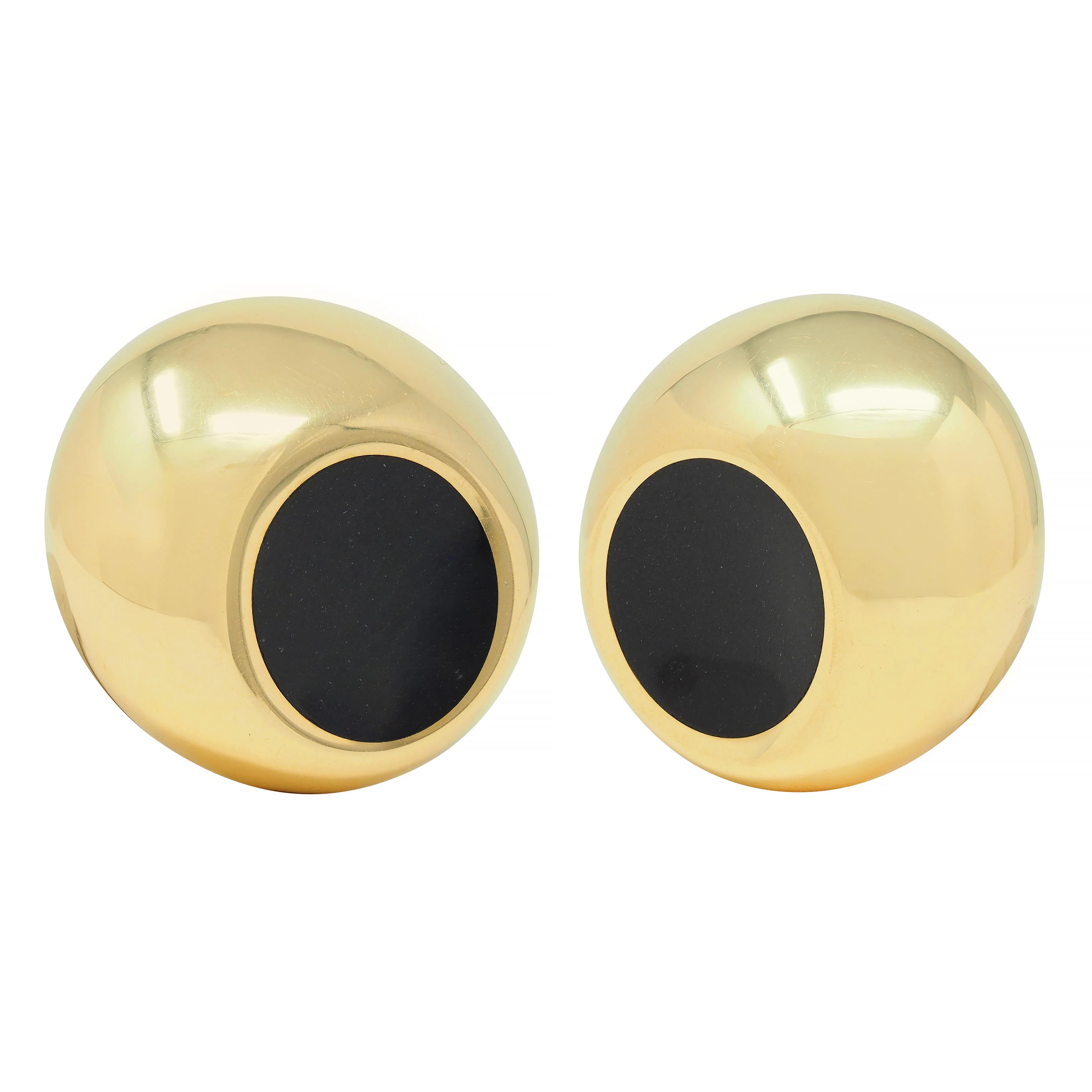 Elsa Peretti Tiffany & Co. Onyx 18 Karat Gold Thumbprint Ear-Clip Earrings - Image 7