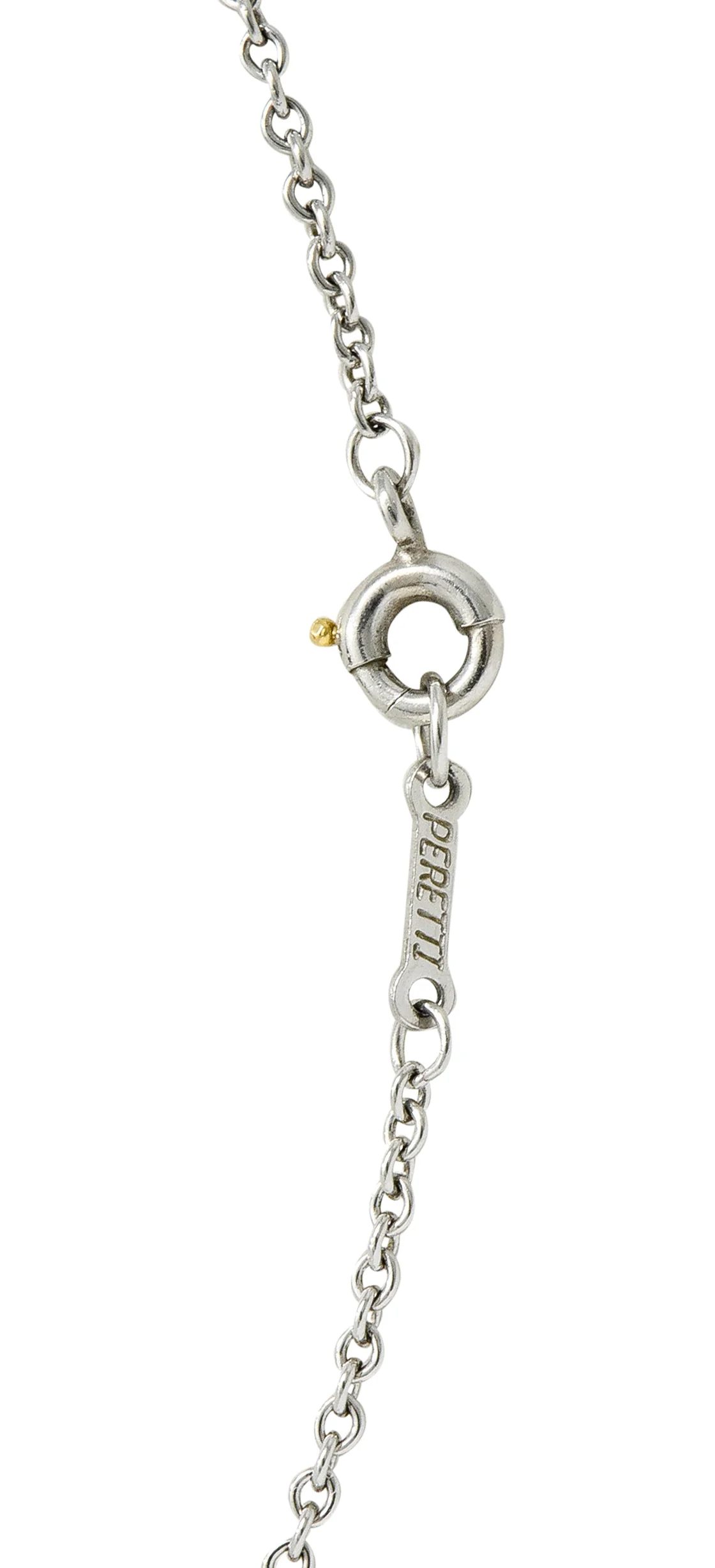 Elsa Peretti Tiffany & Co. Onyx Platinum Touchstone Pendant Necklace - Image 7