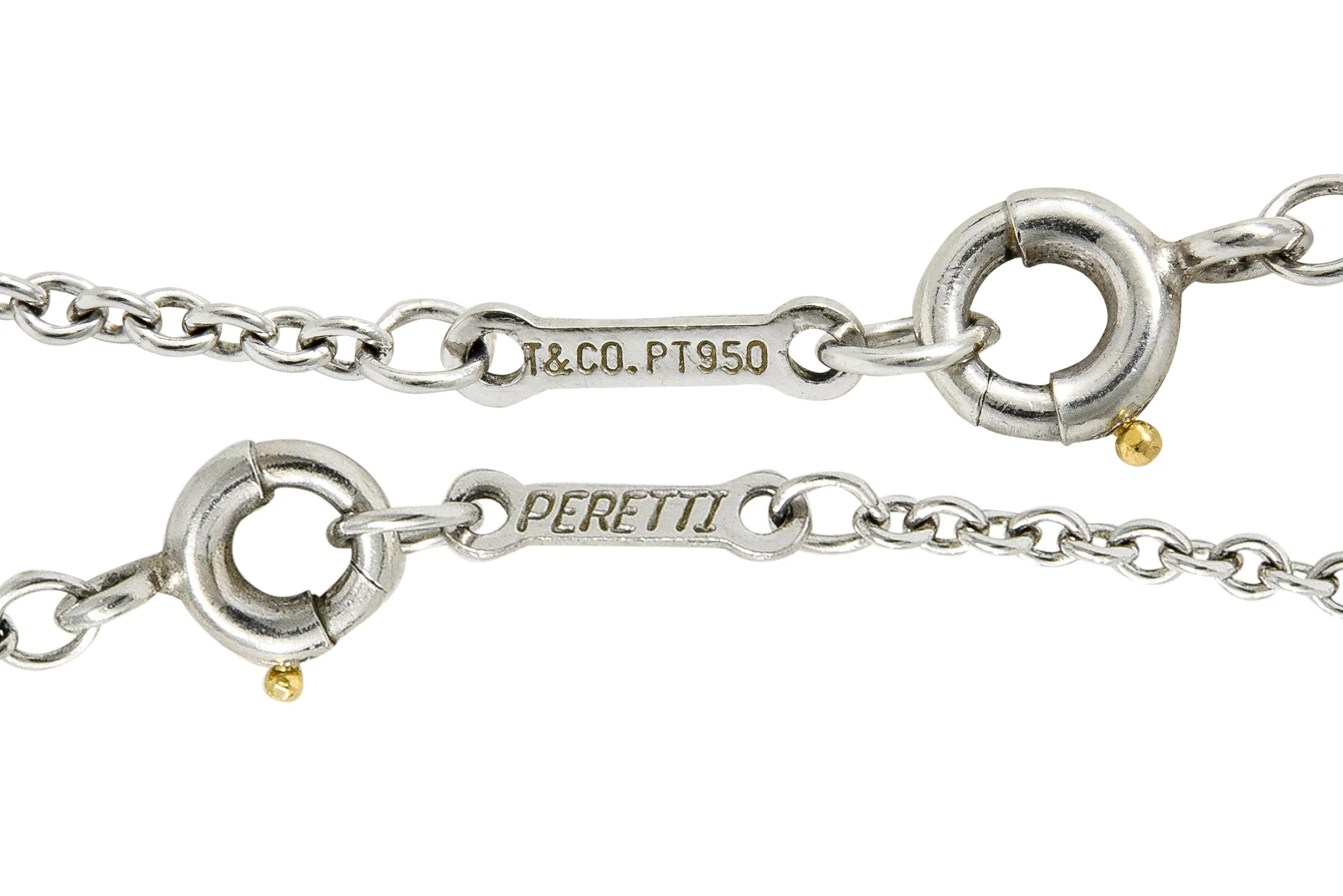 Elsa Peretti Tiffany & Co. Onyx Platinum Touchstone Pendant Necklace - Image 9