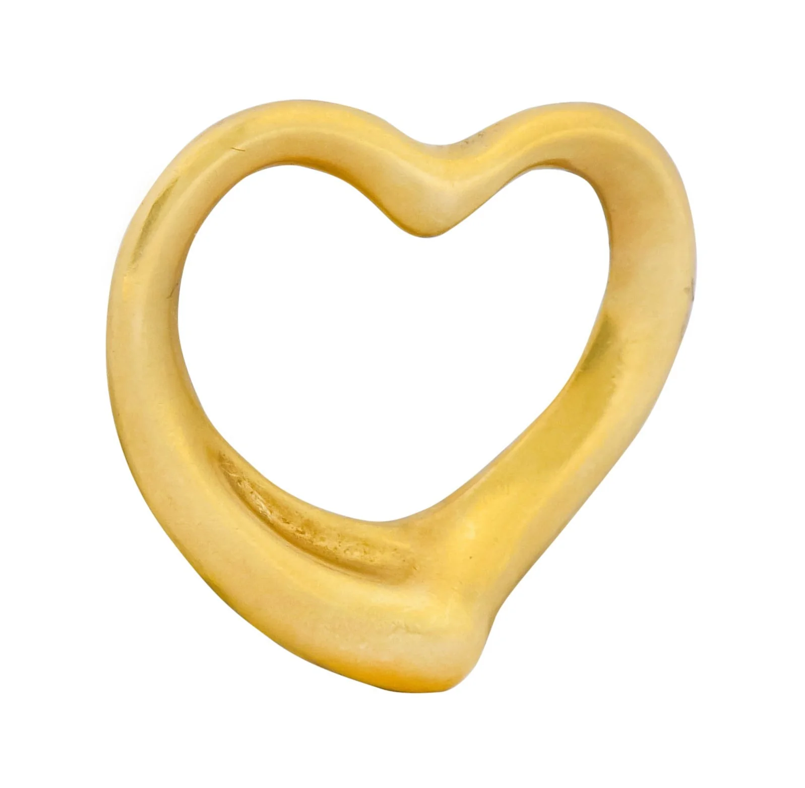 Elsa Peretti Tiffany & Co. Spain 18 Karat Gold 22MM Open Heart Pendant - Image 3
