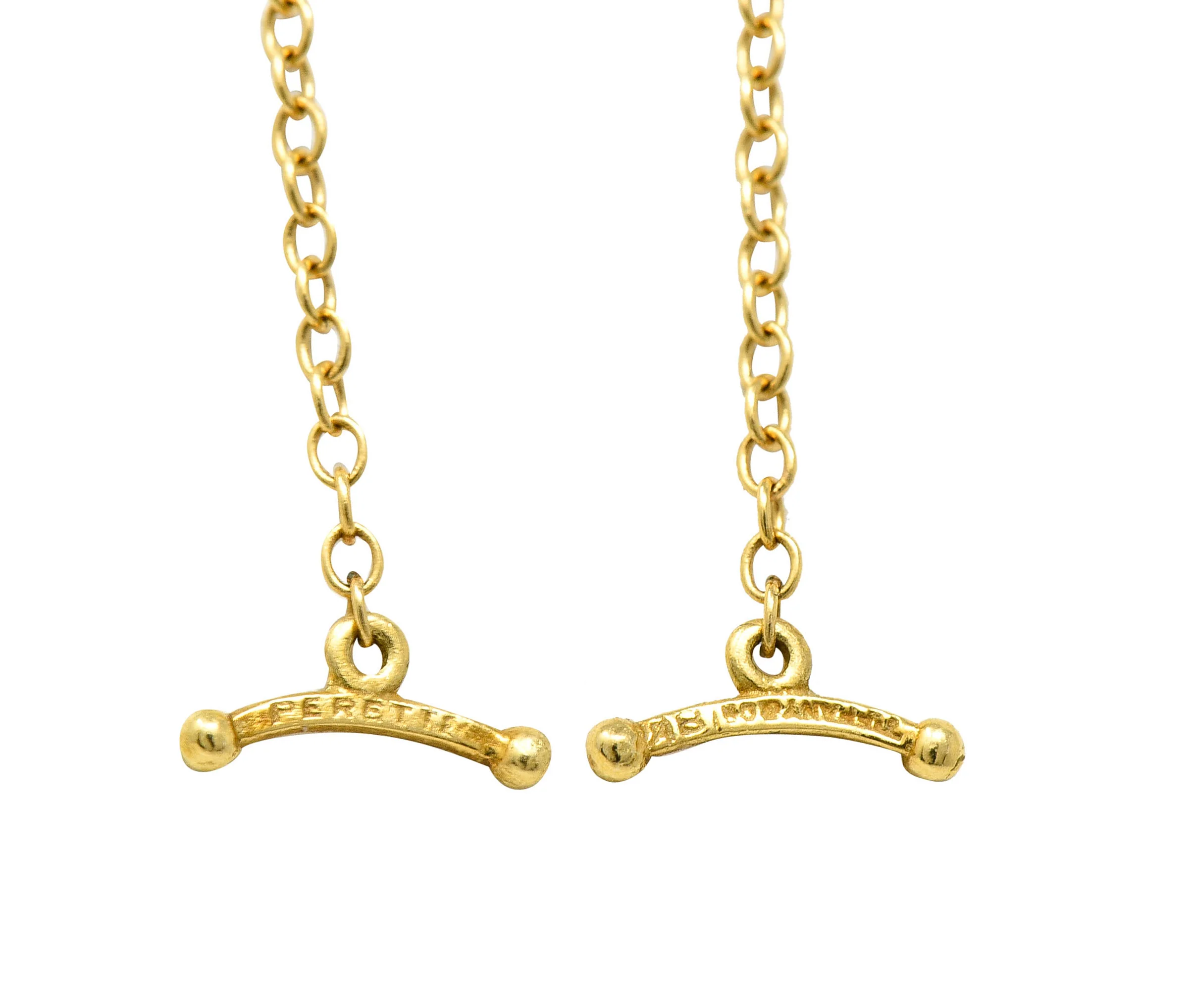 Elsa Peretti Tiffany & Co. Tiger's Eye Quartz 18 Karat Gold Bottle Jug Pendant Necklace - Image 9