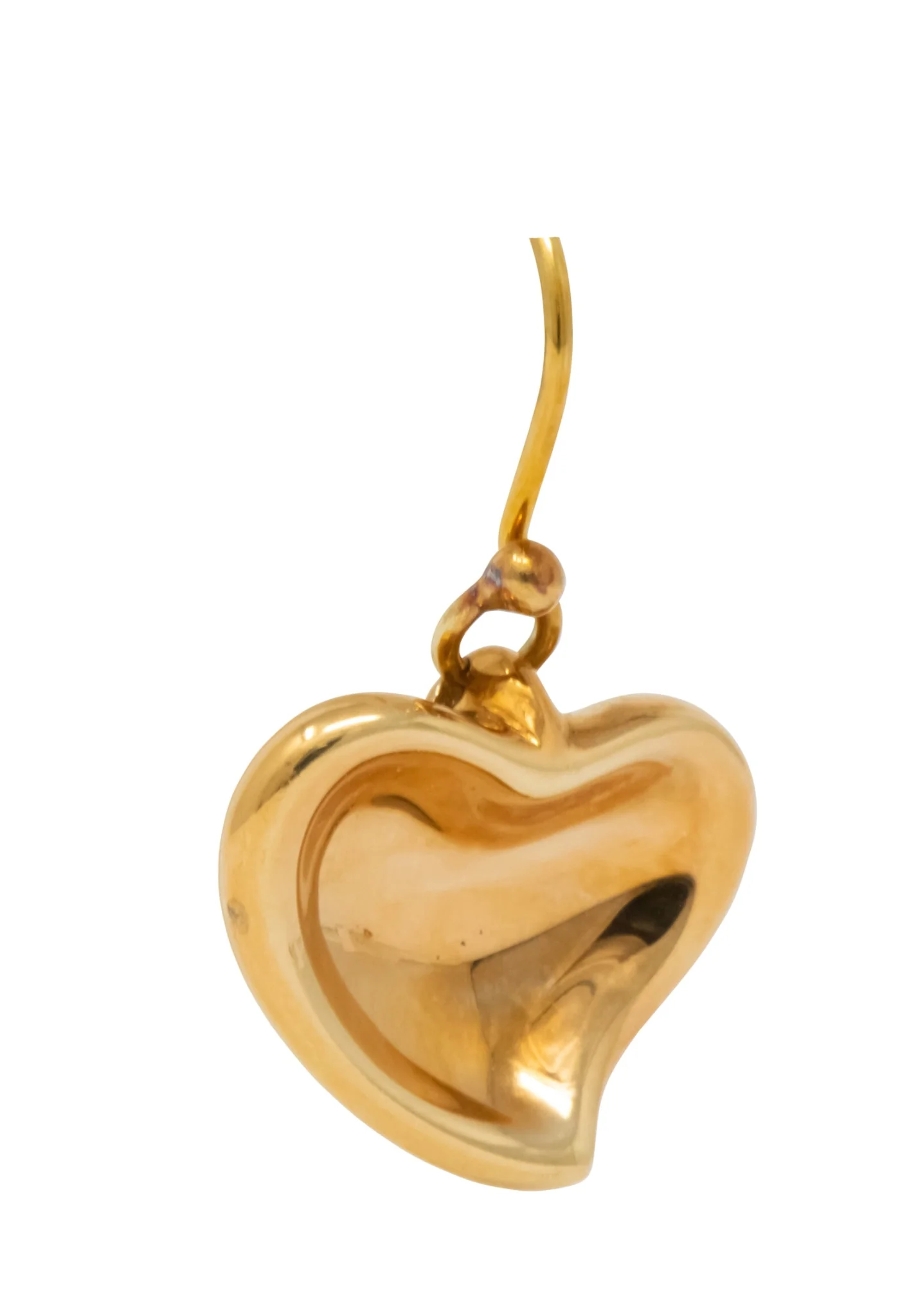 Elsa Peretti Tiffany & Co. Vintage 18 Karat Gold Heart Drop Earrings - Image 2