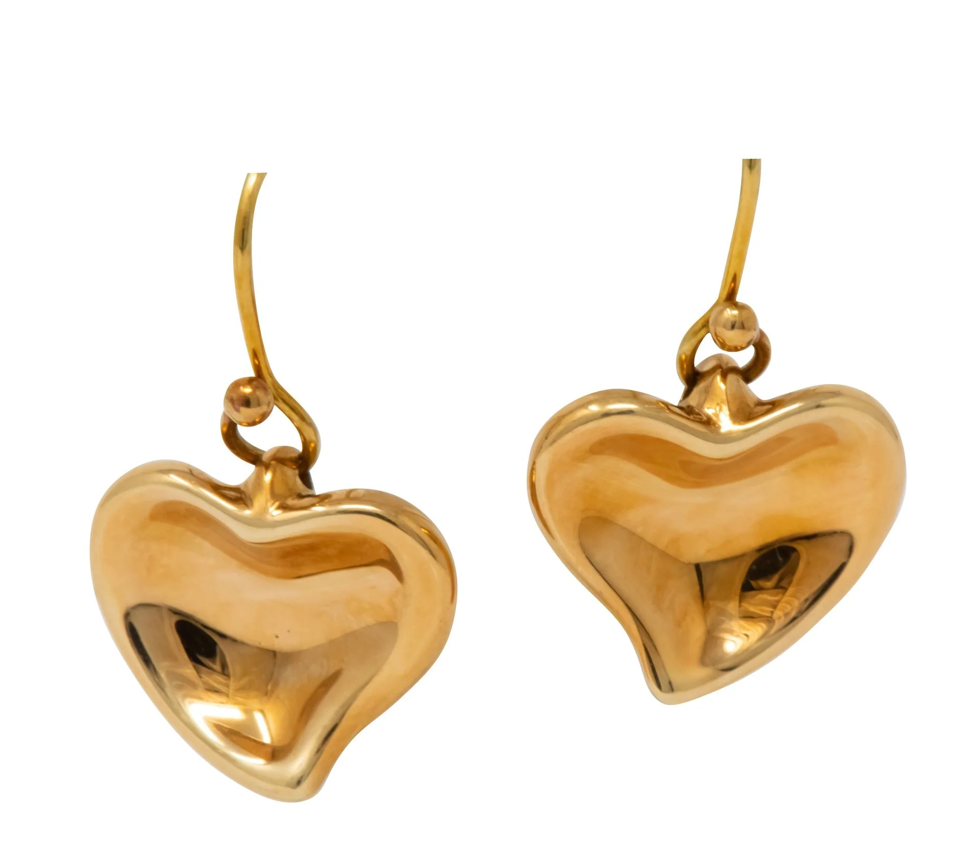 Elsa Peretti Tiffany & Co. Vintage 18 Karat Gold Heart Drop Earrings - Image 7