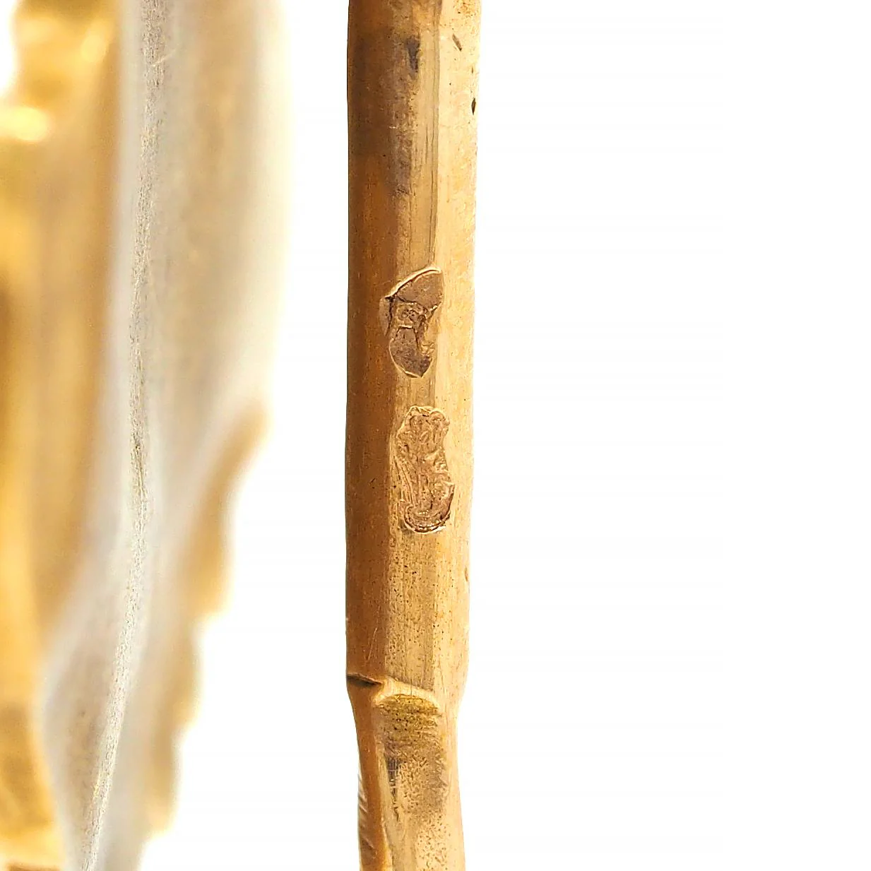 Epinay De Briort French Art Nouveau Diamond 18 Karat Yellow Gold Floral Lady Antique Stickpin - Image 7