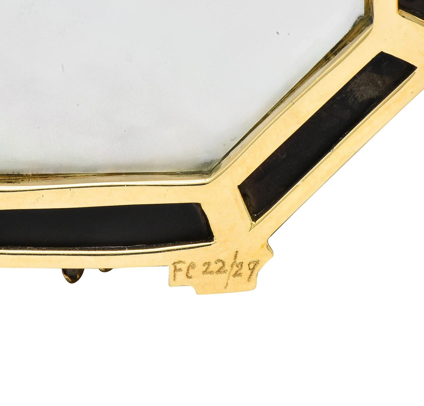 Erté 1970's Diamond Onyx Mother-Of-Pearl 14K Gold Vintage Aventurine Sautoir Necklace - Image 10